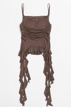 【メゾンスペシャル/MAISON SPECIAL】のRuffle Shirring Camisole/ラッフルシャーリングキャミソール BRN(ブラウン)|ID: prp329100004475101 ipo3291000000031549323