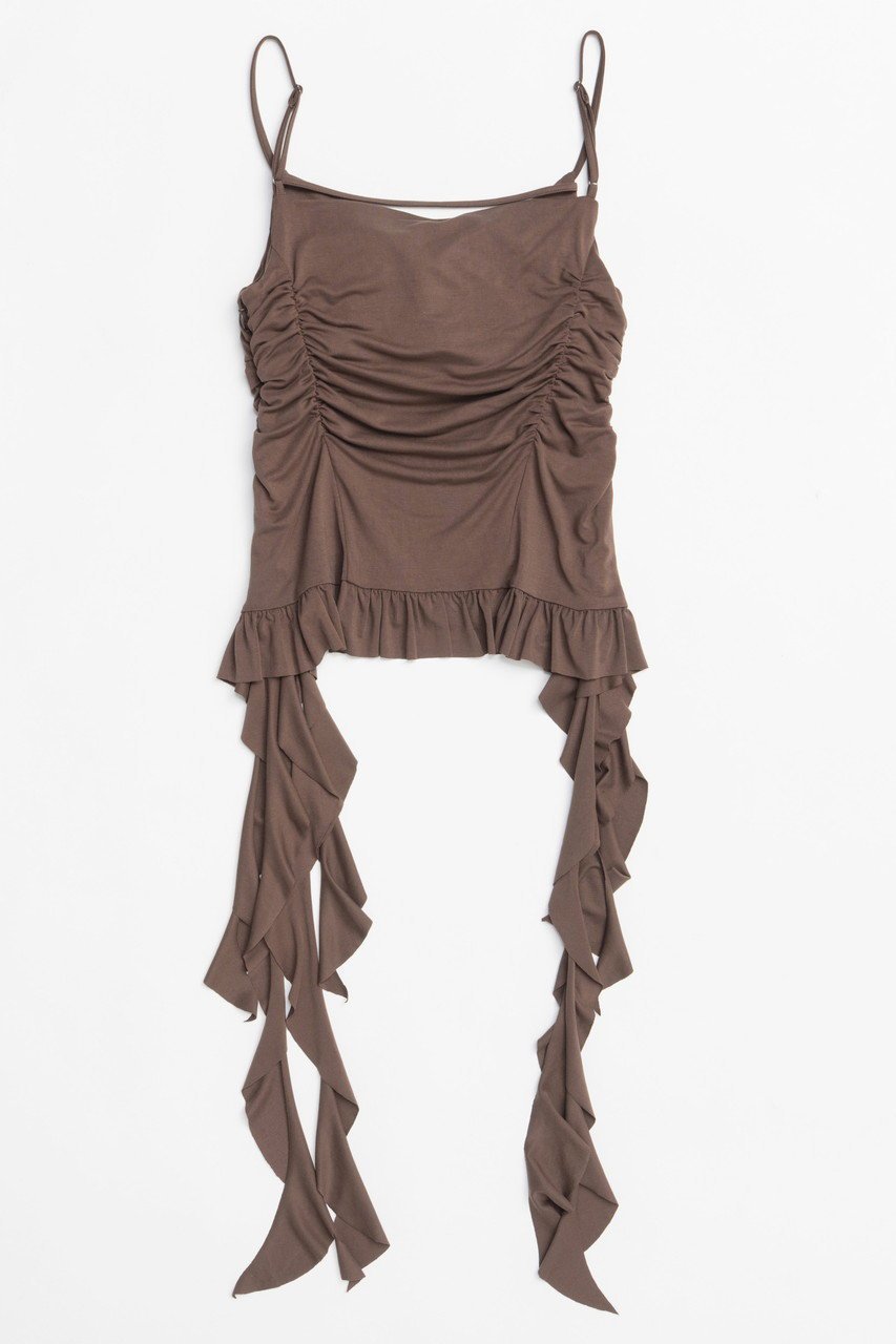 【メゾンスペシャル/MAISON SPECIAL】のRuffle Shirring Camisole/ラッフルシャーリングキャミソール 人気、トレンドファッション・服の通販 founy(ファニー) 　ファッション　Fashion　レディースファッション　WOMEN　トップス・カットソー　Tops/Tshirt　キャミソール / ノースリーブ　No Sleeves　シャツ/ブラウス　Shirts/Blouses　ロング / Tシャツ　T-Shirts　カットソー　Cut and Sewn　カットソー　Cut And Sew　キャミソール　Camisole　タンク　Tank　ラッフル　Raffle　再入荷　Restock/Back In Stock/Re Arrival　other-4|ID: prp329100004475101 ipo3291000000031549328