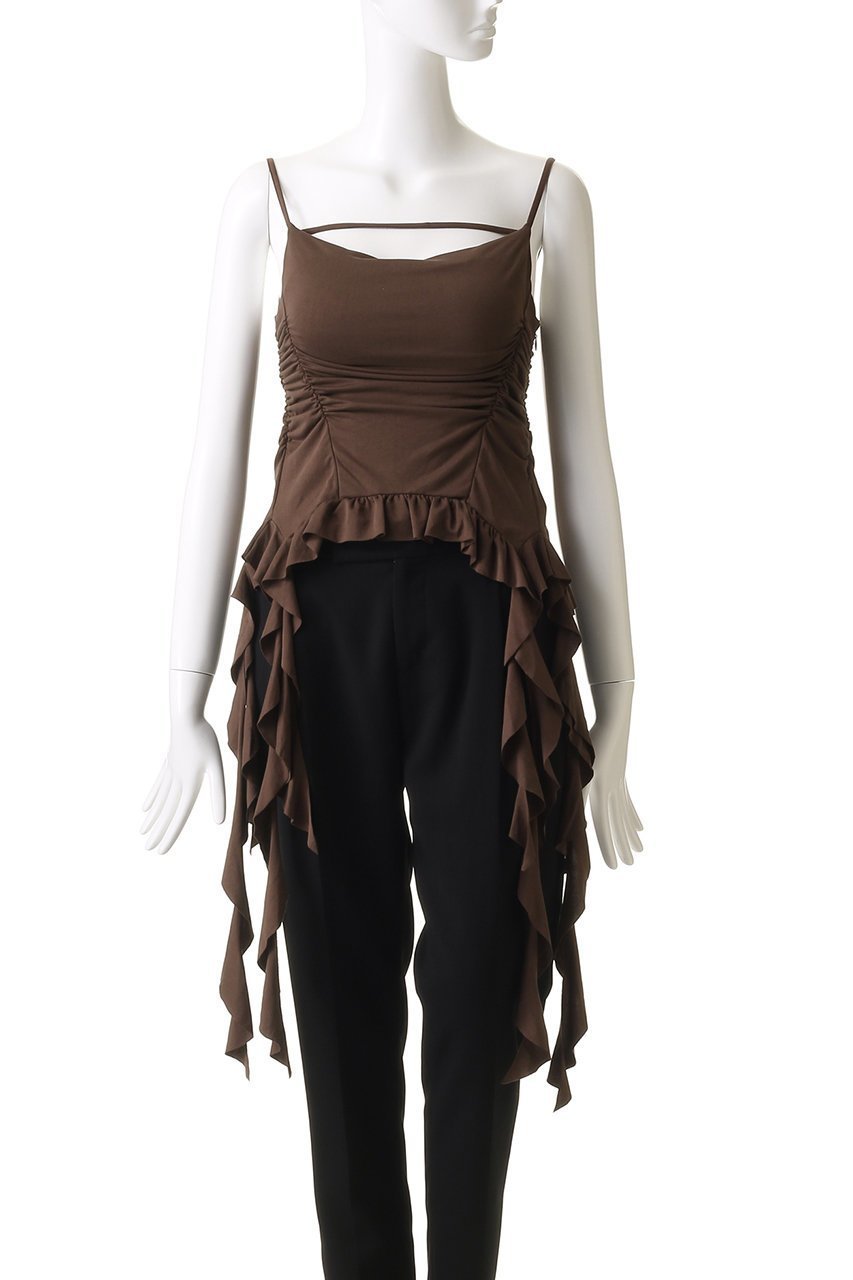 【メゾンスペシャル/MAISON SPECIAL】のRuffle Shirring Camisole/ラッフルシャーリングキャミソール 人気、トレンドファッション・服の通販 founy(ファニー) ファッション Fashion レディースファッション Fashion for Women トップス・カットソー Cut & Sew Tops キャミソール&ノースリーブ Camisoles & Sleeveless Tops シャツ・ブラウス・オフィスカジュアル Elegant Blouses & Button-Ups ロングTシャツ・Tシャツ Longline T-Shirts & Tees カットソー・ベーシックTシャツ Cut-and-Sewn Tops / Stretch Tees & Basics カットソー Cut and Sewn Top キャミソール Camisole, Spaghetti Strap Top タンク Tank Top, Sleeveless Top ラッフル Ruffle, Frill other-2|ID: prp329100004475101 ipo3291000000032842350