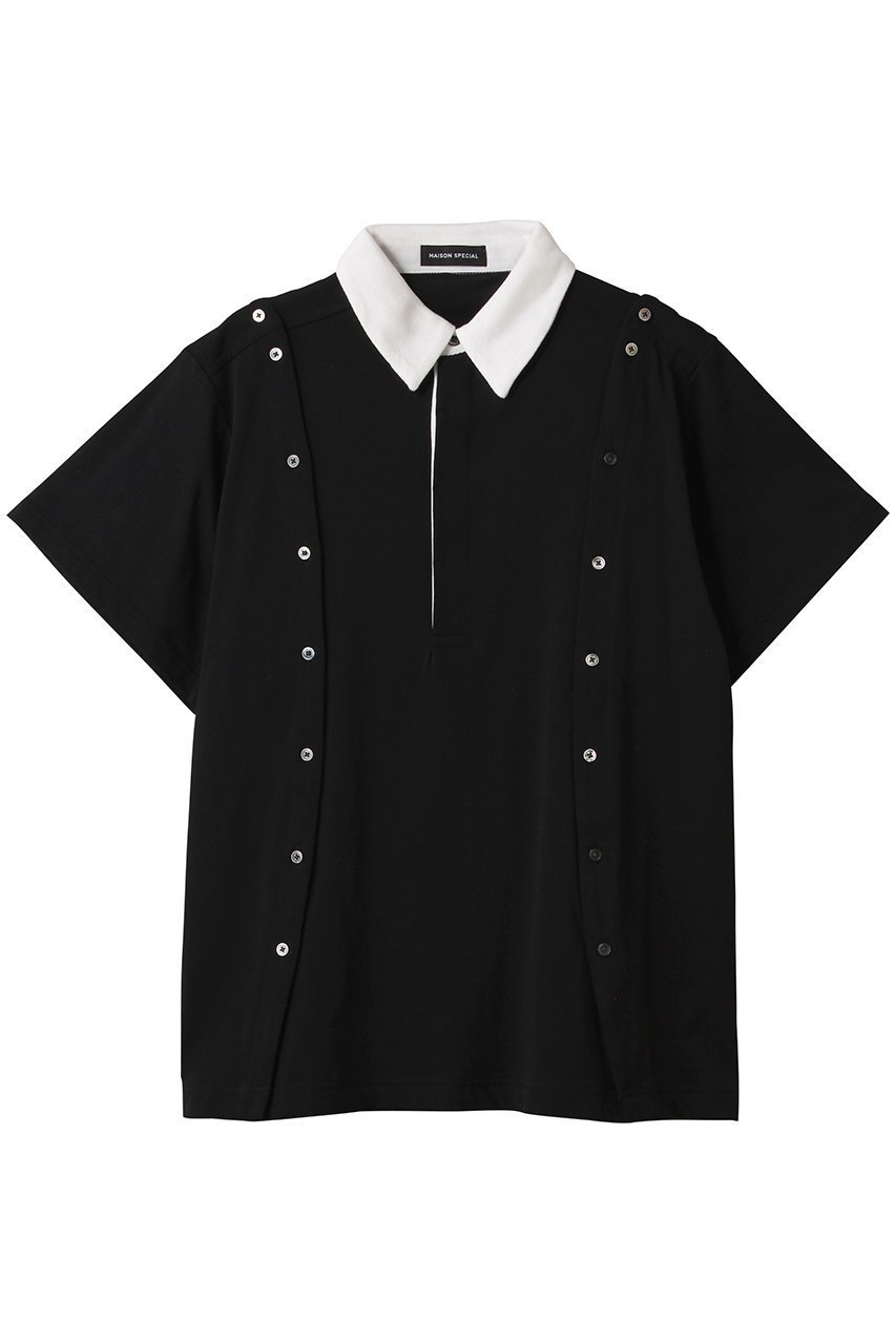【メゾンスペシャル/MAISON SPECIAL】のMultiway Button Polo Shirt/マルチウェイボタンポロシャツ 人気、トレンドファッション・服の通販 founy(ファニー) 　ファッション　Fashion　レディースファッション　Fashion for Women　トップス・カットソー　Cut & Sew Tops　シャツ・ブラウス・オフィスカジュアル　Elegant Blouses & Button-Ups　ロングTシャツ・Tシャツ　Longline T-Shirts & Tees　ポロシャツ・きれいめカジュアル　Smart-Casual Polo Tops　カットソー・ベーシックTシャツ　Cut-and-Sewn Tops / Stretch Tees & Basics　シェイプ　Shape, Slim Fit　ショート　Short, Short Length　スリーブ　Sleeve, Long Sleeve / Short Sleeve　レース　Lace, Lace Fabric　おすすめ　Recommended / Our Picks　 other-1|ID: prp329100004475136 ipo3291000000032852413