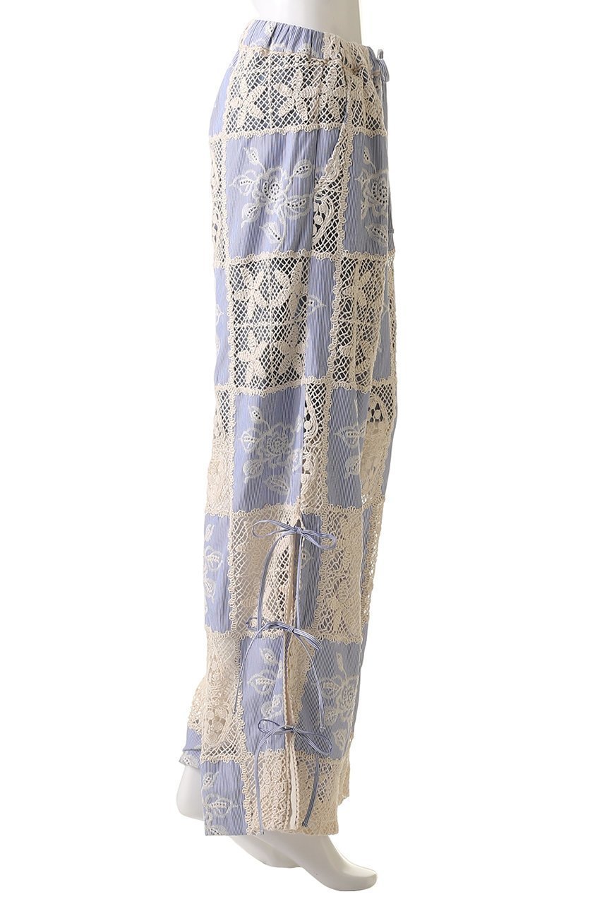 【メゾンスペシャル/MAISON SPECIAL】のEmbroidery Easy Pants/エンブロイダリーイージーパンツ 人気、トレンドファッション・服の通販 founy(ファニー) 　ファッション　Fashion　レディースファッション　Fashion for Women　パンツ　Pants & Trousers　かぎ針　Crochet　セットアップ　Set-Up, Coordinated Outfit　ドッキング　Docking, Mixed Material　ブロック　Block, Solid Block Pattern　ベスト　Vest, Waistcoat　モチーフ　Motif, Design Theme　リボン　Ribbon, Bow　ワイド　Wide, Wide Fit　おすすめ　Recommended / Our Picks　other-3|ID: prp329100004475143 ipo3291000000032809246