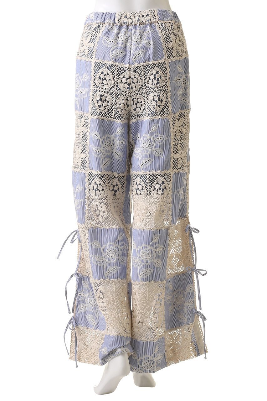 【メゾンスペシャル/MAISON SPECIAL】のEmbroidery Easy Pants/エンブロイダリーイージーパンツ 人気、トレンドファッション・服の通販 founy(ファニー) 　ファッション　Fashion　レディースファッション　Fashion for Women　パンツ　Pants & Trousers　かぎ針　Crochet　セットアップ　Set-Up, Coordinated Outfit　ドッキング　Docking, Mixed Material　ブロック　Block, Solid Block Pattern　ベスト　Vest, Waistcoat　モチーフ　Motif, Design Theme　リボン　Ribbon, Bow　ワイド　Wide, Wide Fit　おすすめ　Recommended / Our Picks　other-4|ID: prp329100004475143 ipo3291000000032809247