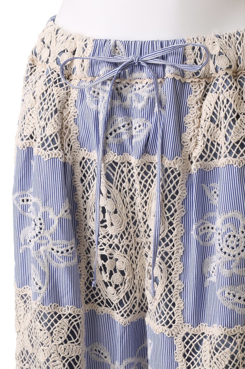 【メゾンスペシャル/MAISON SPECIAL】のEmbroidery Easy Pants/エンブロイダリーイージーパンツ 人気、トレンドファッション・服の通販 founy(ファニー) 　ファッション　Fashion　レディースファッション　Fashion for Women　パンツ　Pants & Trousers　かぎ針　Crochet　セットアップ　Set-Up, Coordinated Outfit　ドッキング　Docking, Mixed Material　ブロック　Block, Solid Block Pattern　ベスト　Vest, Waistcoat　モチーフ　Motif, Design Theme　リボン　Ribbon, Bow　ワイド　Wide, Wide Fit　おすすめ　Recommended / Our Picks　other-5|ID: prp329100004475143 ipo3291000000032809248