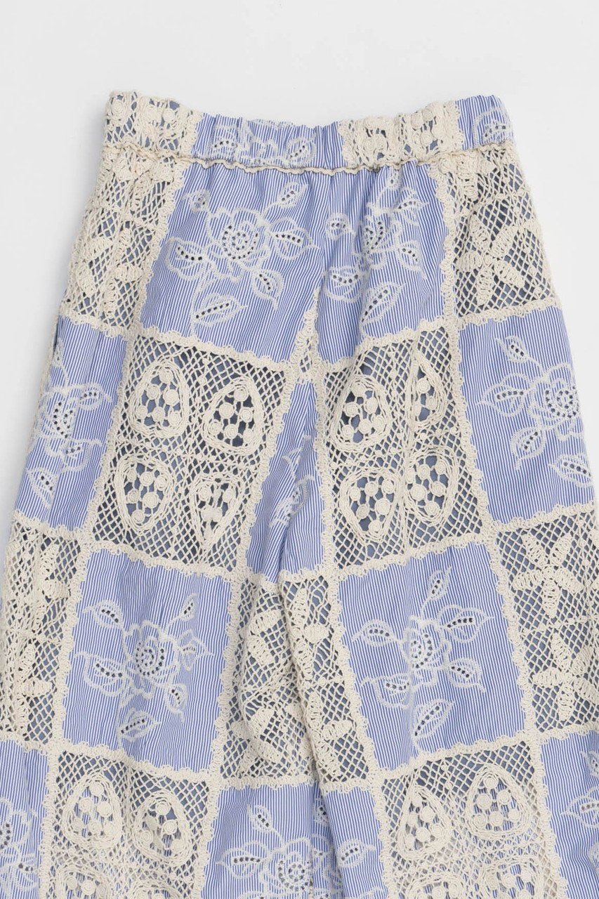 【メゾンスペシャル/MAISON SPECIAL】のEmbroidery Easy Pants/エンブロイダリーイージーパンツ 人気、トレンドファッション・服の通販 founy(ファニー) 　ファッション　Fashion　レディースファッション　Fashion for Women　パンツ　Pants & Trousers　かぎ針　Crochet　セットアップ　Set-Up, Coordinated Outfit　ドッキング　Docking, Mixed Material　ブロック　Block, Solid Block Pattern　ベスト　Vest, Waistcoat　モチーフ　Motif, Design Theme　リボン　Ribbon, Bow　ワイド　Wide, Wide Fit　おすすめ　Recommended / Our Picks　other-6|ID: prp329100004475143 ipo3291000000032809249
