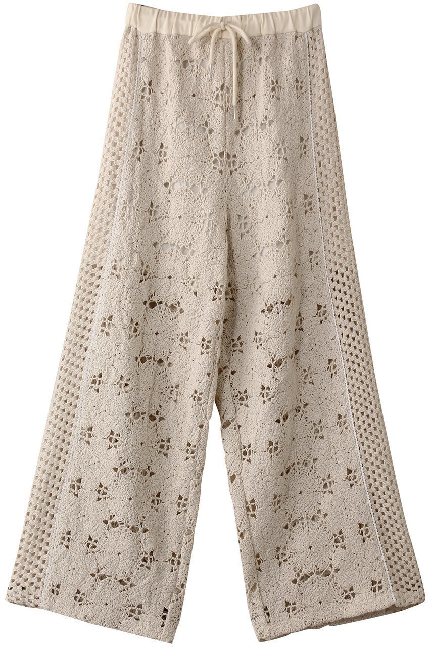 【メゾンスペシャル/MAISON SPECIAL】のMixed Lace Easy Pants/ミックスレースイージーパンツ インテリア・キッズ・メンズ・レディースファッション・服の通販 founy(ファウニー) 　ファッション　Fashion　レディースファッション　Fashion for Women　パンツ　Pants & Trousers　クロシェ　Crochet, Knitted Lace　シンプル　Simple, Minimal　セットアップ　Set-Up, Coordinated Outfit　レース　Lace, Lace Fabric　おすすめ　Recommended / Our Picks　夏　Summer　旅行　Travel　WHT(ホワイト)|ID: prp329100004475152 ipo3291000000036866373