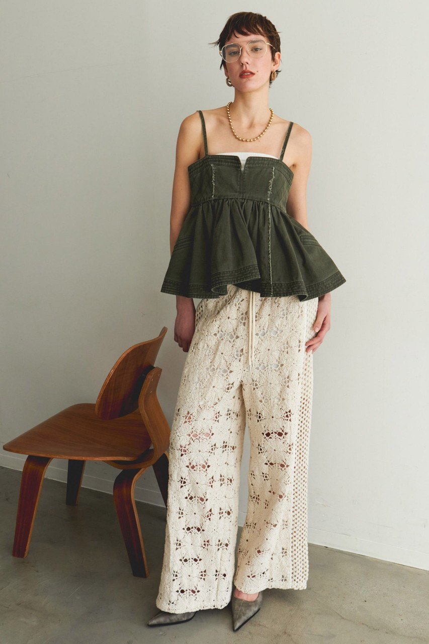 【メゾンスペシャル/MAISON SPECIAL】のMixed Lace Easy Pants/ミックスレースイージーパンツ 大人の最旬トレンドファッション＆コーディネート founy(ファウニー) 　ファッション　Fashion　レディースファッション　Fashion for Women　パンツ　Pants & Trousers　クロシェ　Crochet, Knitted Lace　シンプル　Simple, Minimal　セットアップ　Set-Up, Coordinated Outfit　レース　Lace, Lace Fabric　おすすめ　Recommended / Our Picks　夏　Summer　旅行　Travel　other-8|ID: prp329100004475152 ipo3291000000036866380