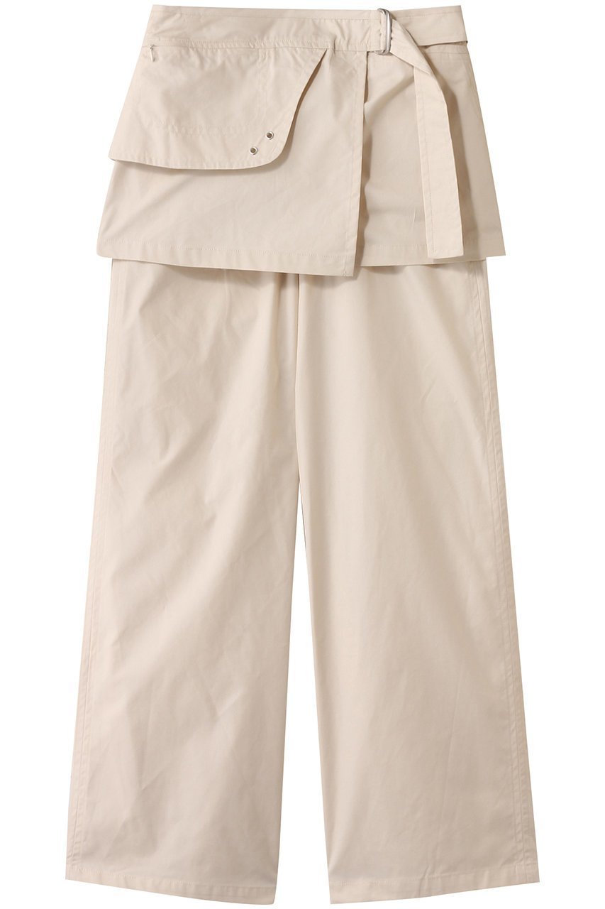 【メゾンスペシャル/MAISON SPECIAL】のTech Skirt Layered Pants/テックスカートパンツ インテリア・キッズ・メンズ・レディースファッション・服の通販 founy(ファニー) 　ファッション　Fashion　レディースファッション　Fashion for Women　スカート　Skirts　パンツ　Pants & Trousers　ストレート　Straight, Straight Cut　セパレート　Separate, Two-Piece　ポケット　Pocket, Pocket Detail　ラップ　Wrap, Wrap Design　IVR(アイボリー)|ID: prp329100004475153 ipo3291000000036082485