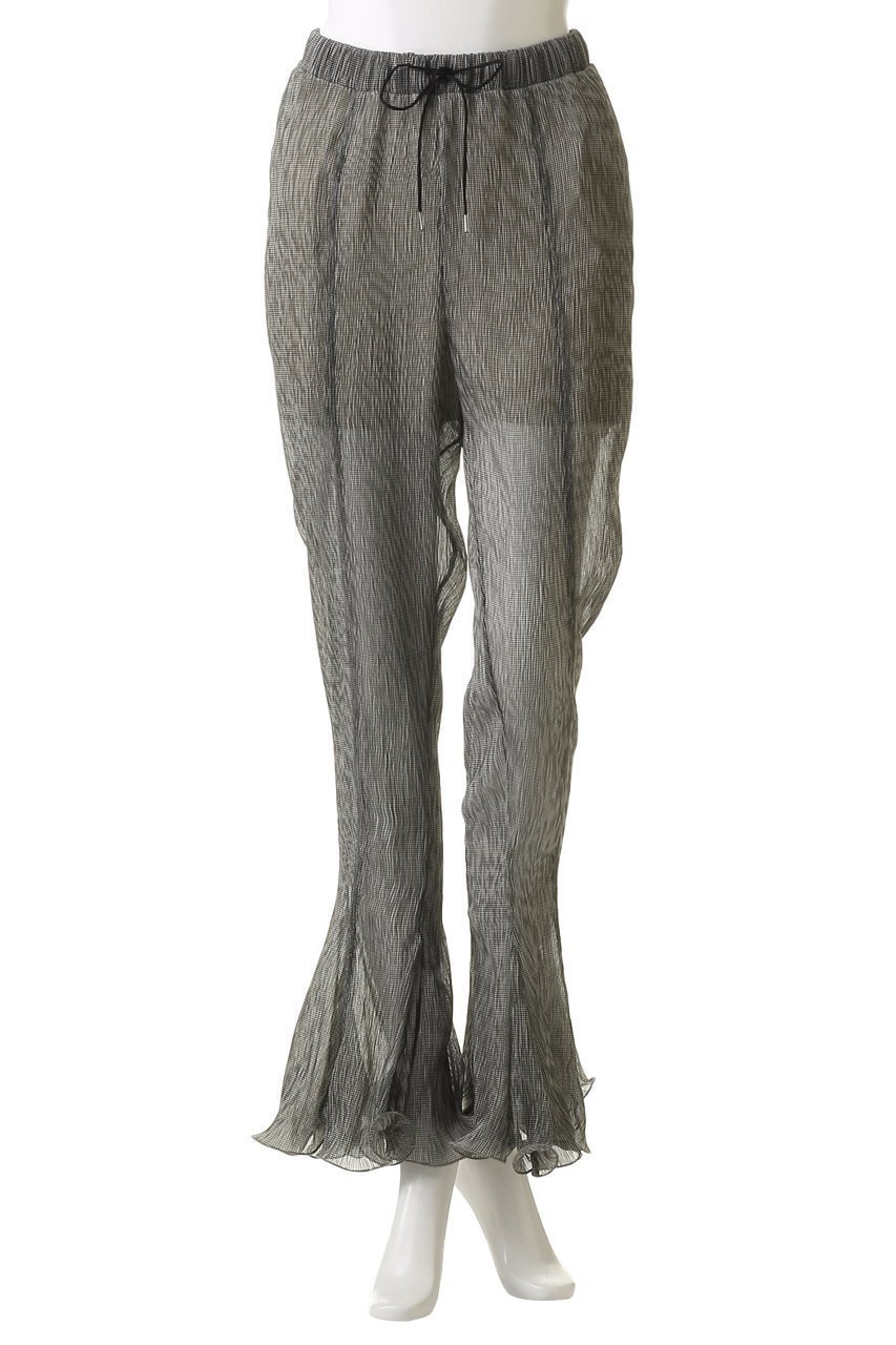 【メゾンスペシャル/MAISON SPECIAL】のRuffle Hem Flare Pants/ラッフルヘムフレアパンツ 人気、トレンドファッション・服の通販 founy(ファニー) 　ファッション　Fashion　レディースファッション　Fashion for Women　パンツ　Pants & Trousers　カットソー　Cut and Sewn Top　シフォン　Chiffon, Lightweight Fabric　フレア　Flare, Flared　プリント　Print, Printed Pattern　メッシュ　Mesh, Net Fabric　モチーフ　Motif, Design Theme　夏　Summer　other-2|ID: prp329100004475158 ipo3291000000032902284
