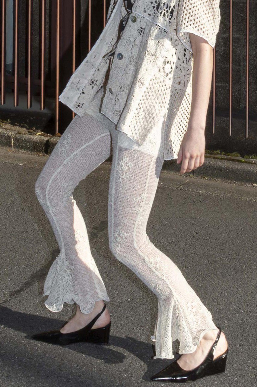 【メゾンスペシャル/MAISON SPECIAL】のRuffle Hem Flare Pants/ラッフルヘムフレアパンツ 人気、トレンドファッション・服の通販 founy(ファニー) 　ファッション　Fashion　レディースファッション　Fashion for Women　パンツ　Pants & Trousers　カットソー　Cut and Sewn Top　シフォン　Chiffon, Lightweight Fabric　フレア　Flare, Flared　プリント　Print, Printed Pattern　メッシュ　Mesh, Net Fabric　モチーフ　Motif, Design Theme　夏　Summer　other-8|ID: prp329100004475158 ipo3291000000032902298