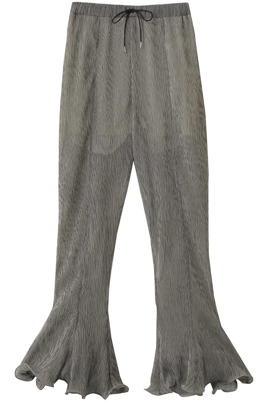 【メゾンスペシャル/MAISON SPECIAL】のRuffle Hem Flare Pants/ラッフルヘムフレアパンツ インテリア・キッズ・メンズ・レディースファッション・服の通販 founy(ファニー) 　ファッション　Fashion　レディースファッション　Fashion for Women　パンツ　Pants & Trousers　カットソー　Cut and Sewn Top　シフォン　Chiffon, Lightweight Fabric　フレア　Flare, Flared　プリント　Print, Printed Pattern　メッシュ　Mesh, Net Fabric　モチーフ　Motif, Design Theme　夏　Summer　GRY(グレー)|ID: prp329100004475158 ipo3291000000035418773