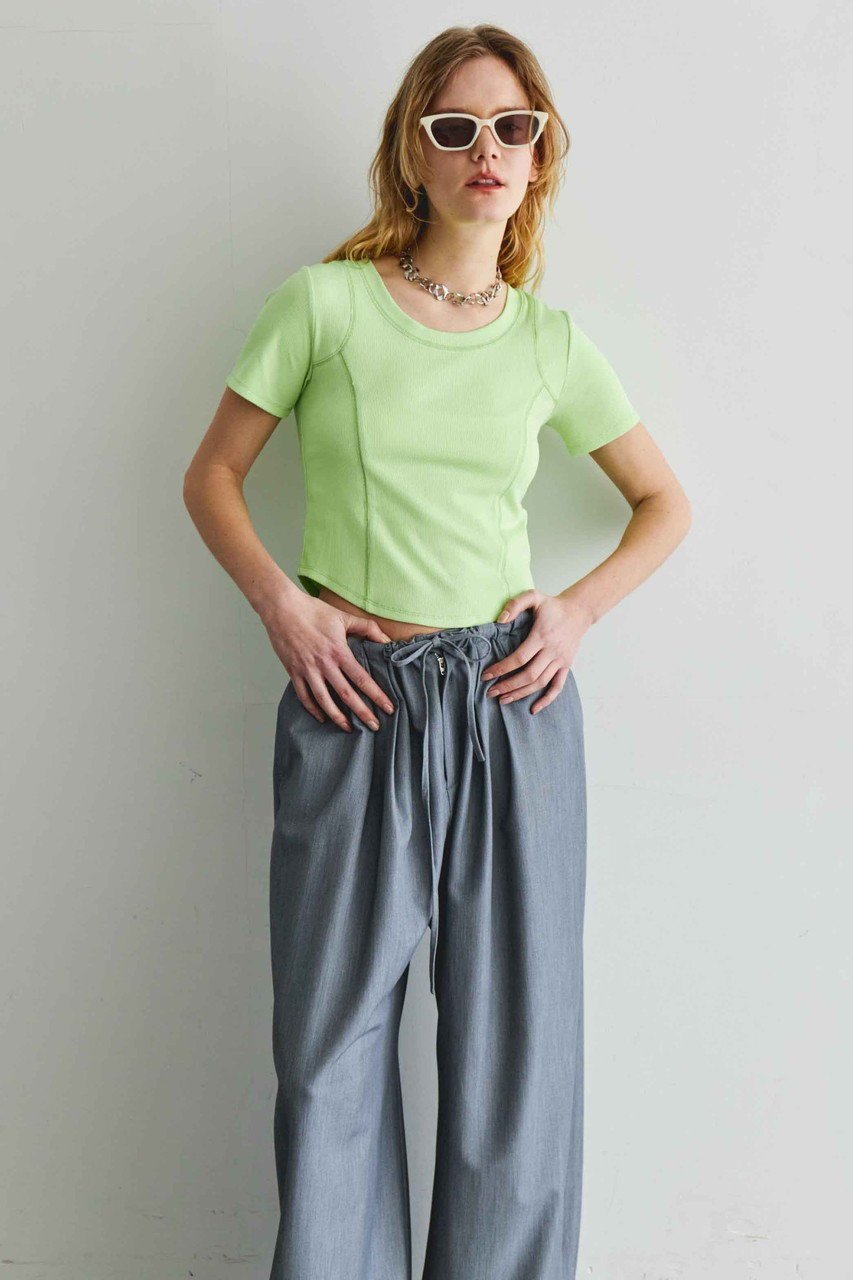 【メゾンスペシャル/MAISON SPECIAL】のBicolor Stitch Compact T-shirt/バイカラーステッチコンパクトTシャツ 人気、トレンドファッション・服の通販 founy(ファニー) 　ファッション　Fashion　レディースファッション　WOMEN　トップス・カットソー　Tops/Tshirt　シャツ/ブラウス　Shirts/Blouses　ロング / Tシャツ　T-Shirts　カットソー　Cut and Sewn　コンパクト　Compact　今季　This Season　ショート　Short　シンプル　Simple　ストレッチ　Stretch　スリーブ　Sleeve　フィット　Fit　other-2|ID: prp329100004475159 ipo3291000000031550378