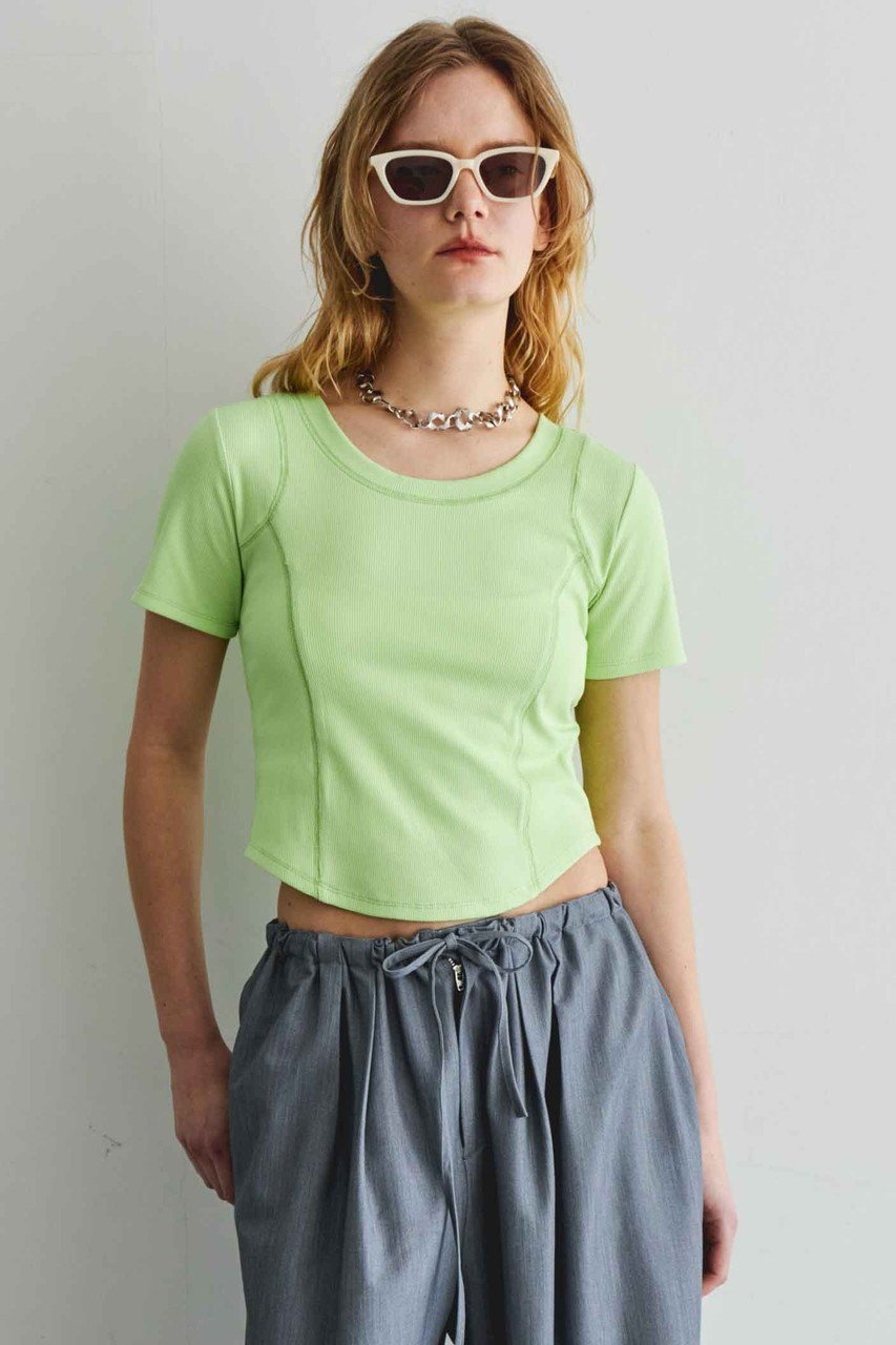 【メゾンスペシャル/MAISON SPECIAL】のBicolor Stitch Compact T-shirt/バイカラーステッチコンパクトTシャツ 人気、トレンドファッション・服の通販 founy(ファニー) 　ファッション　Fashion　レディースファッション　WOMEN　トップス・カットソー　Tops/Tshirt　シャツ/ブラウス　Shirts/Blouses　ロング / Tシャツ　T-Shirts　カットソー　Cut and Sewn　コンパクト　Compact　今季　This Season　ショート　Short　シンプル　Simple　ストレッチ　Stretch　スリーブ　Sleeve　フィット　Fit　other-3|ID: prp329100004475159 ipo3291000000031550380