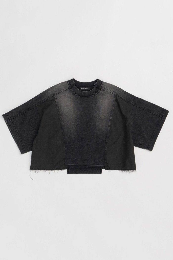 【メゾンスペシャル/MAISON SPECIAL】のDocking Crash Short T-shirt/ドッキングクラッシュショートTシャツ インテリア・キッズ・メンズ・レディースファッション・服の通販 founy(ファニー) https://founy.com/ ファッション Fashion レディースファッション WOMEN トップス・カットソー Tops/Tshirt シャツ/ブラウス Shirts/Blouses ロング / Tシャツ T-Shirts カットソー Cut and Sewn クラッシュ Crash クロップド Cropped コンビ Combination ショート Short スリム Slim スリーブ Sleeve ダメージ Damage ドッキング Docking バスク Basque バランス Balance ワイド Wide 夏 Summer エレガント 上品 Elegant |ID: prp329100004475161 ipo3291000000031550417