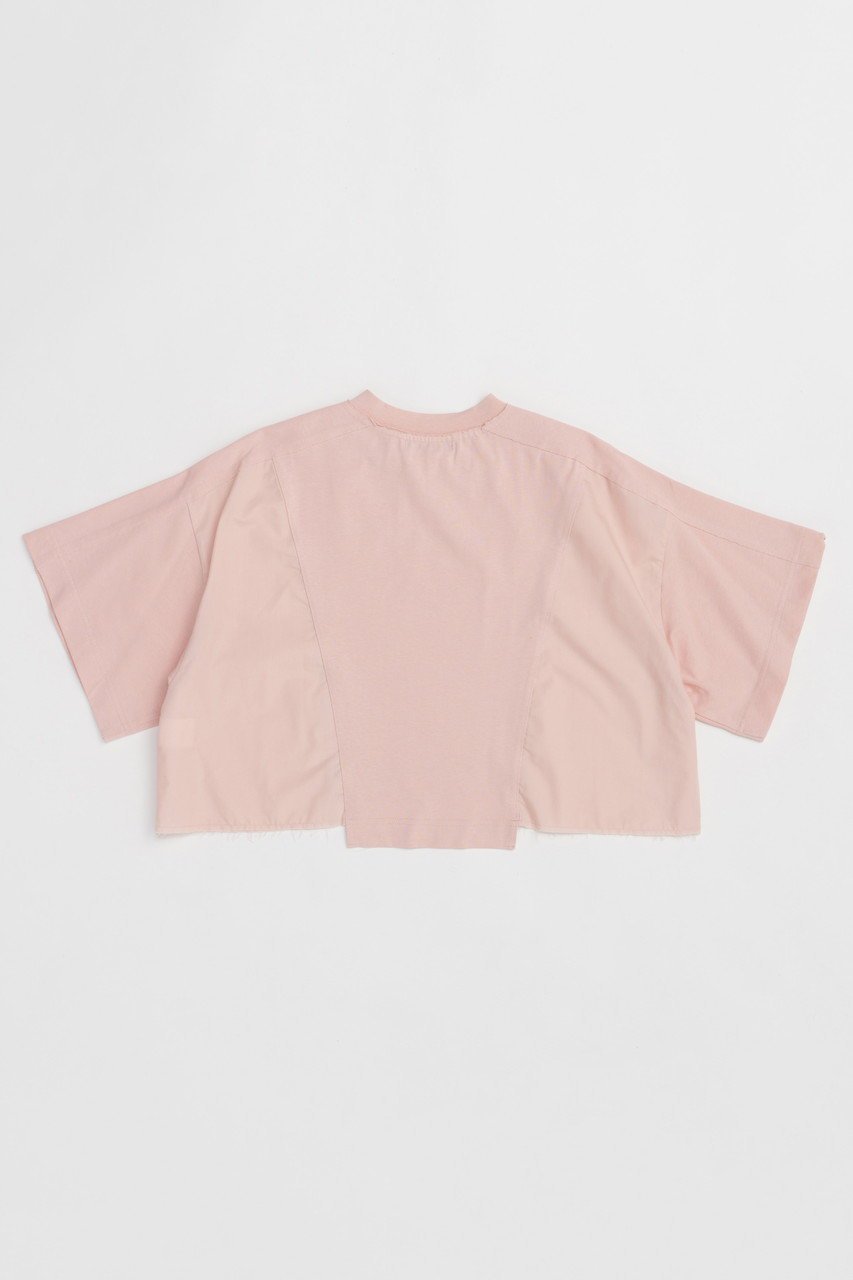 【メゾンスペシャル/MAISON SPECIAL】のDocking Crash Short T-shirt/ドッキングクラッシュショートTシャツ 人気、トレンドファッション・服の通販 founy(ファニー) 　ファッション　Fashion　レディースファッション　WOMEN　トップス・カットソー　Tops/Tshirt　シャツ/ブラウス　Shirts/Blouses　ロング / Tシャツ　T-Shirts　カットソー　Cut and Sewn　クラッシュ　Crash　クロップド　Cropped　コンビ　Combination　ショート　Short　スリム　Slim　スリーブ　Sleeve　ダメージ　Damage　ドッキング　Docking　バスク　Basque　バランス　Balance　ワイド　Wide　夏　Summer　エレガント 上品　Elegant　other-3|ID: prp329100004475161 ipo3291000000031550430