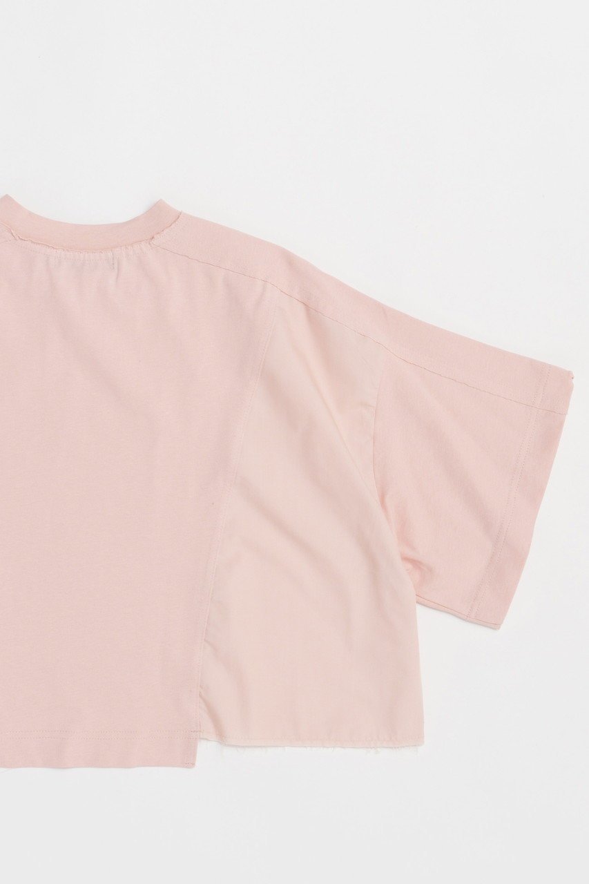 【メゾンスペシャル/MAISON SPECIAL】のDocking Crash Short T-shirt/ドッキングクラッシュショートTシャツ 人気、トレンドファッション・服の通販 founy(ファニー) 　ファッション　Fashion　レディースファッション　WOMEN　トップス・カットソー　Tops/Tshirt　シャツ/ブラウス　Shirts/Blouses　ロング / Tシャツ　T-Shirts　カットソー　Cut and Sewn　クラッシュ　Crash　クロップド　Cropped　コンビ　Combination　ショート　Short　スリム　Slim　スリーブ　Sleeve　ダメージ　Damage　ドッキング　Docking　バスク　Basque　バランス　Balance　ワイド　Wide　夏　Summer　エレガント 上品　Elegant　other-4|ID: prp329100004475161 ipo3291000000031550432