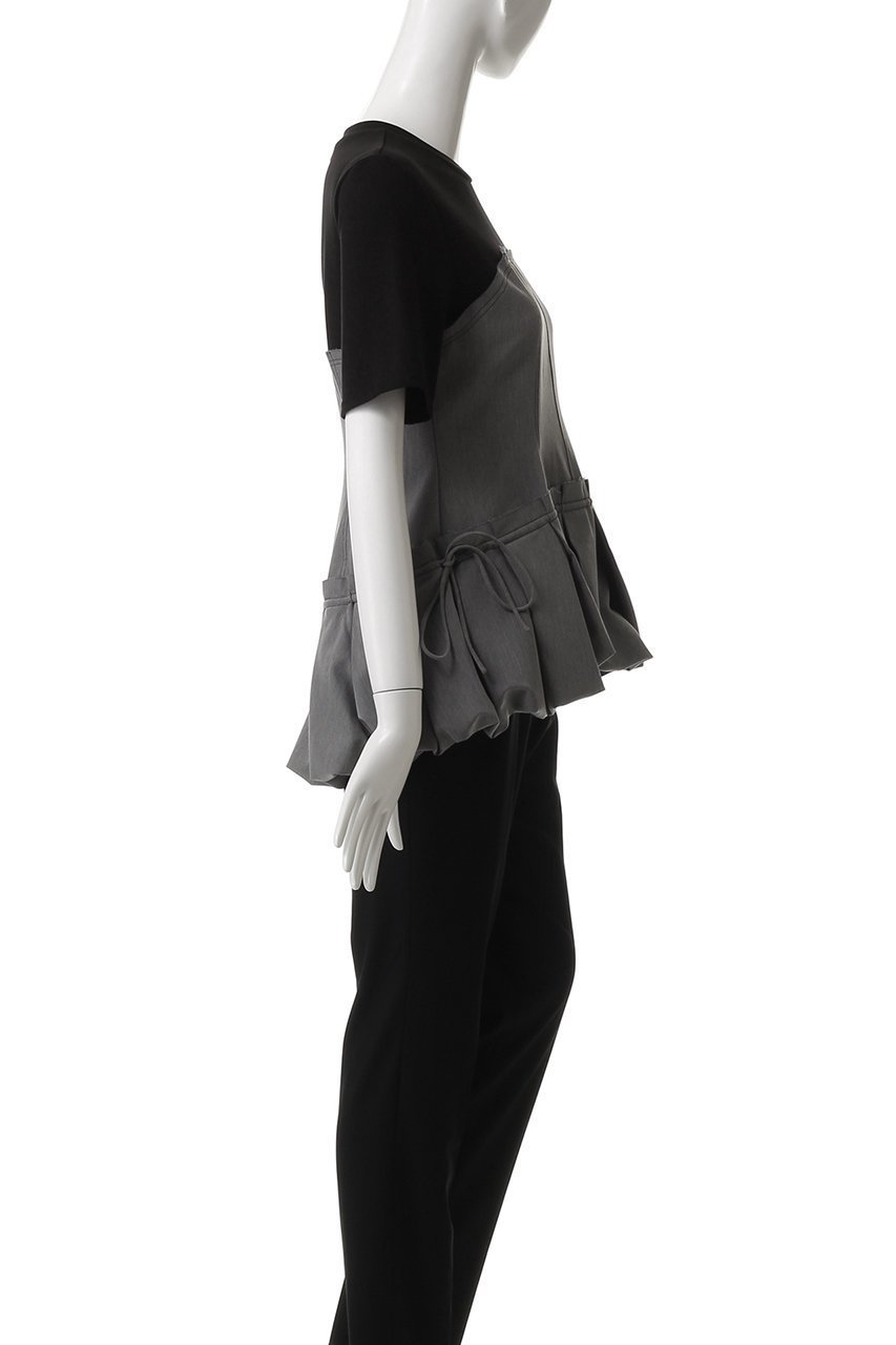 【メゾンスペシャル/MAISON SPECIAL】のDocking Balloon Hem T-shirt/ドッキングバルーンヘムTシャツ 人気、トレンドファッション・服の通販 founy(ファニー) 　ファッション　Fashion　レディースファッション　WOMEN　トップス・カットソー　Tops/Tshirt　シャツ/ブラウス　Shirts/Blouses　ロング / Tシャツ　T-Shirts　カットソー　Cut and Sewn　コルセット　Corset　ショート　Short　ストレッチ　Stretch　スピンドル　Spindle　スリーブ　Sleeve　デニム　Denim　再入荷　Restock/Back In Stock/Re Arrival　おすすめ　Recommend　エレガント 上品　Elegant　other-5|ID: prp329100004475162 ipo3291000000031617039