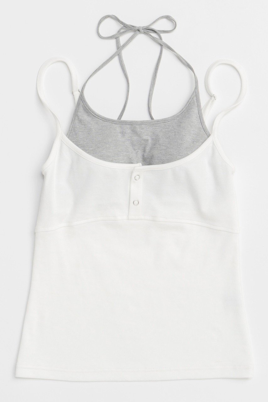【メゾンスペシャル/MAISON SPECIAL】のHenley Neck Layered Camisole/ヘンリーネックレイヤードキャミソール インテリア・キッズ・メンズ・レディースファッション・服の通販 founy(ファニー) 　ファッション　Fashion　レディースファッション　WOMEN　トップス・カットソー　Tops/Tshirt　キャミソール / ノースリーブ　No Sleeves　シャツ/ブラウス　Shirts/Blouses　ロング / Tシャツ　T-Shirts　カットソー　Cut and Sewn　カットソー　Cut And Sew　キャミソール　Camisole　タンク　Tank　タートルネック　Turtleneck　トレンド　Trend　フィット　Fit　フェミニン　Feminine　再入荷　Restock/Back In Stock/Re Arrival　WHT(ホワイト)|ID: prp329100004475165 ipo3291000000031550510