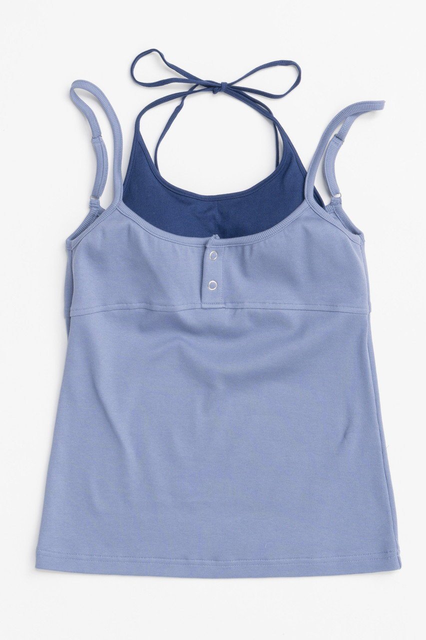 【メゾンスペシャル/MAISON SPECIAL】のHenley Neck Layered Camisole/ヘンリーネックレイヤードキャミソール インテリア・キッズ・メンズ・レディースファッション・服の通販 founy(ファニー) 　ファッション　Fashion　レディースファッション　WOMEN　トップス・カットソー　Tops/Tshirt　キャミソール / ノースリーブ　No Sleeves　シャツ/ブラウス　Shirts/Blouses　ロング / Tシャツ　T-Shirts　カットソー　Cut and Sewn　カットソー　Cut And Sew　キャミソール　Camisole　タンク　Tank　タートルネック　Turtleneck　トレンド　Trend　フィット　Fit　フェミニン　Feminine　再入荷　Restock/Back In Stock/Re Arrival　BLU(ブルー)|ID: prp329100004475165 ipo3291000000031550512