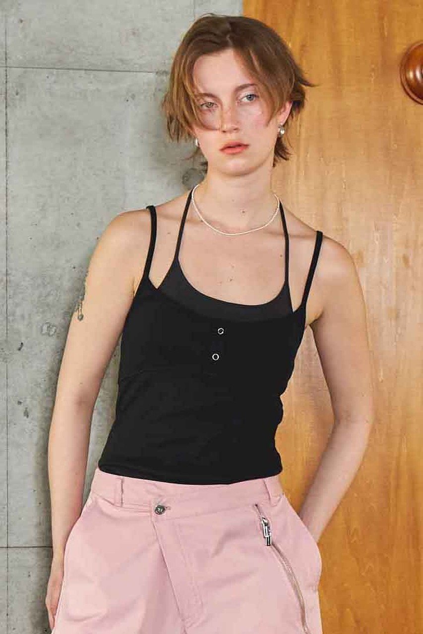 【メゾンスペシャル/MAISON SPECIAL】のHenley Neck Layered Camisole/ヘンリーネックレイヤードキャミソール 人気、トレンドファッション・服の通販 founy(ファニー) 　ファッション　Fashion　レディースファッション　Fashion for Women　トップス・カットソー　Cut & Sew Tops　キャミソール&ノースリーブ　Camisoles & Sleeveless Tops　シャツ・ブラウス・オフィスカジュアル　Elegant Blouses & Button-Ups　ロングTシャツ・Tシャツ　Longline T-Shirts & Tees　カットソー・ベーシックTシャツ　Cut-and-Sewn Tops / Stretch Tees & Basics　カットソー　Cut and Sewn Top　キャミソール　Camisole, Spaghetti Strap Top　タンク　Tank Top, Sleeveless Top　タートルネック　Turtleneck, High Neck　トレンド　Trend, Trending Now　フィット　Fit, Slim Fit　フェミニン　Feminine, Girly　other-7|ID: prp329100004475165 ipo3291000000036057570