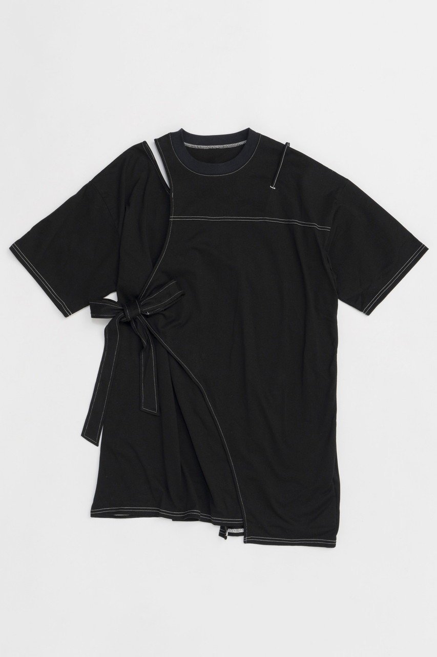 【メゾンスペシャル/MAISON SPECIAL】のCutting Oversized T-shirt/カッティングオーバーTシャツ 人気、トレンドファッション・服の通販 founy(ファニー) 　ファッション　Fashion　レディースファッション　WOMEN　トップス・カットソー　Tops/Tshirt　シャツ/ブラウス　Shirts/Blouses　ロング / Tシャツ　T-Shirts　カットソー　Cut and Sewn　カッティング　Cutting　カットソー　Cut And Sew　ショート　Short　スリーブ　Sleeve　リボン　Ribbon　おすすめ　Recommend　 other-1|ID: prp329100004475166 ipo3291000000031550530