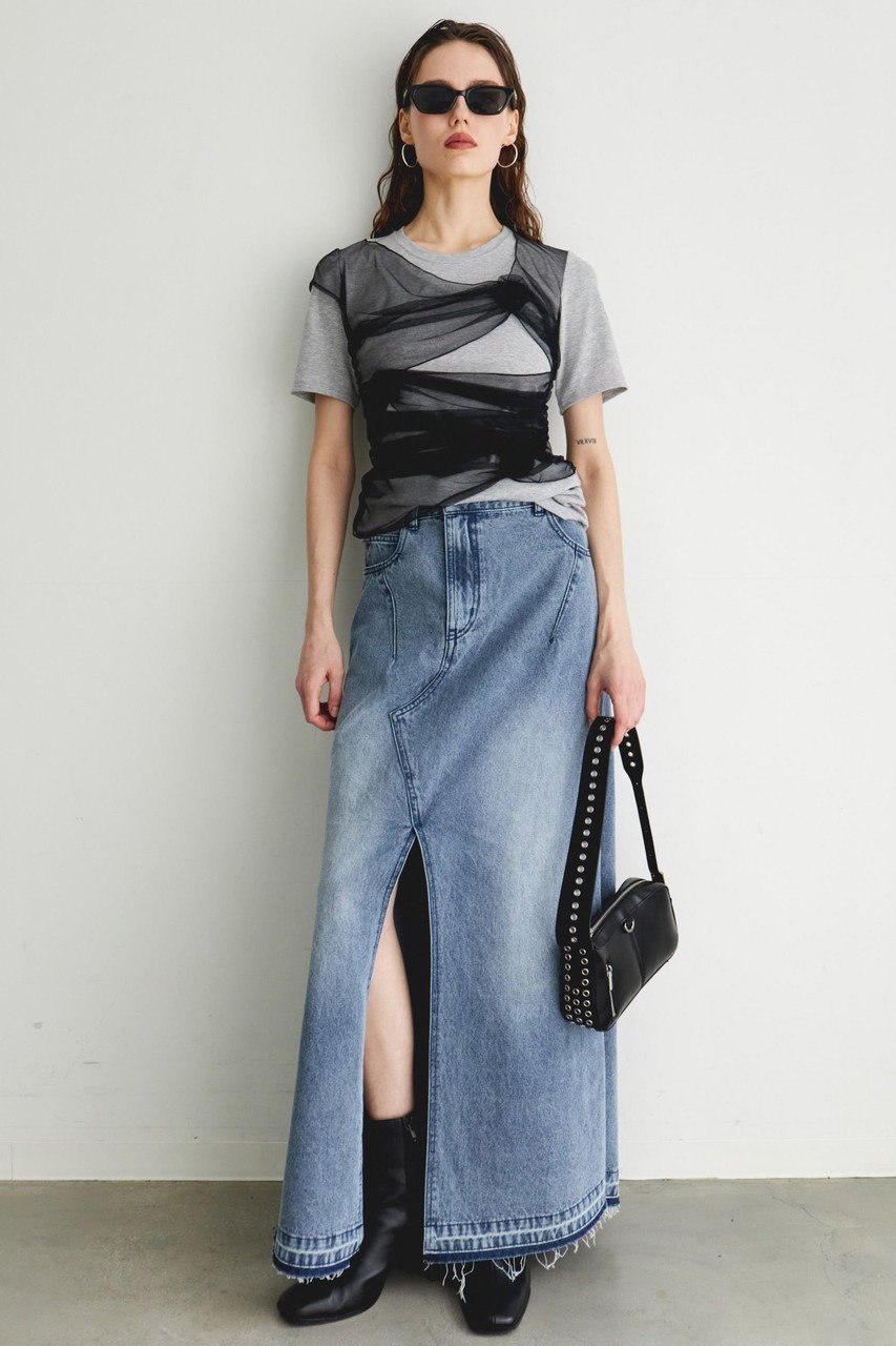 【メゾンスペシャル/MAISON SPECIAL】の2way Waist Slit Maxi Denim Skirt/2WAYウエストスリットマキシデニムスカート 人気、トレンドファッション・服の通販 founy(ファニー) 　ファッション　Fashion　レディースファッション　Fashion for Women　スカート　Skirts　デニムスカート・カジュアルスカート　Denim Skirts　ロングスカート　Long Skirts / Maxi & Midi Skirts　ウォッシュ　Washed Finish　スリット　Slit, Slit Detail　デニム　Denim, Jeans Material　フロント　Front, Front Design　ロング　Long, Long-Length　夏　Summer　other-8|ID: prp329100004475169 ipo3291000000035880313