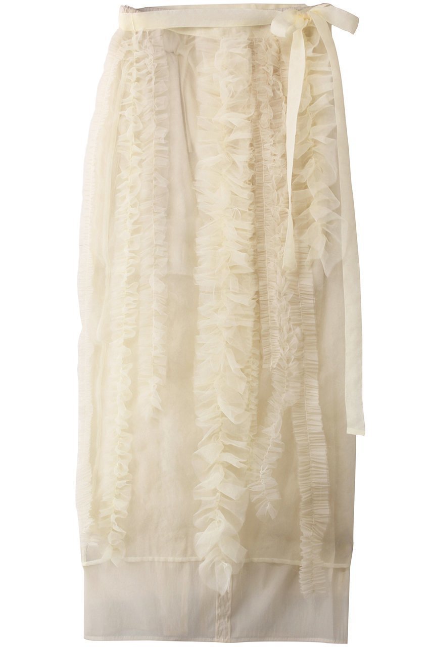 【メゾンスペシャル/MAISON SPECIAL】のSheer Ruffle Skirt/シアーフリルスカート インテリア・キッズ・メンズ・レディースファッション・服の通販 founy(ファニー) 　ファッション　Fashion　レディースファッション　Fashion for Women　スカート　Skirts　ロングスカート　Long Skirts / Maxi & Midi Skirts　インナー　Innerwear　オーガンジー　Organza Fabric　シンプル　Simple, Minimal　チュール　Tulip, Tulip Motif　フェミニン　Feminine, Girly　フリル　Frill, Ruffle　ランダム　Random, Irregular　ロング　Long, Long-Length　エレガント 上品　Elegant　WHT(ホワイト)|ID: prp329100004475172 ipo3291000000035056770
