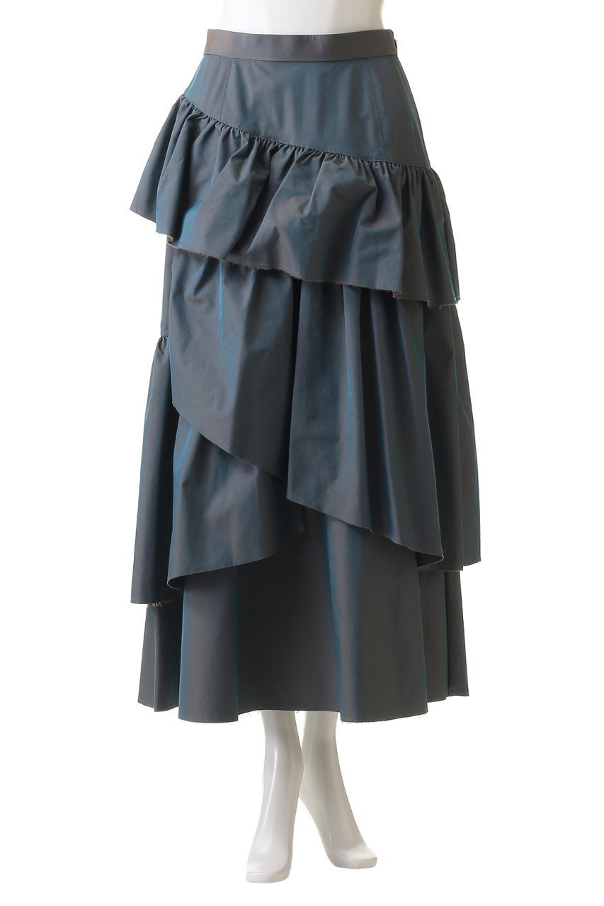 【メゾンスペシャル/MAISON SPECIAL】のFlare Tiered Skirt/フレアティアードスカート 人気、トレンドファッション・服の通販 founy(ファニー) 　ファッション　Fashion　レディースファッション　Fashion for Women　スカート　Skirts　ティアードスカート　Tiered Skirts　ロングスカート　Long Skirts / Maxi & Midi Skirts　コーティング　Coating, Coated Finish　シャンブレー　Chambray, Denim-Like Fabric　ティアードスカート　Tiered Skirt, Flounced Skirt　フェミニン　Feminine, Girly　フレア　Flare, Flared　ロング　Long, Long-Length　夏　Summer　エレガント 上品　Elegant　other-2|ID: prp329100004475175 ipo3291000000032847974