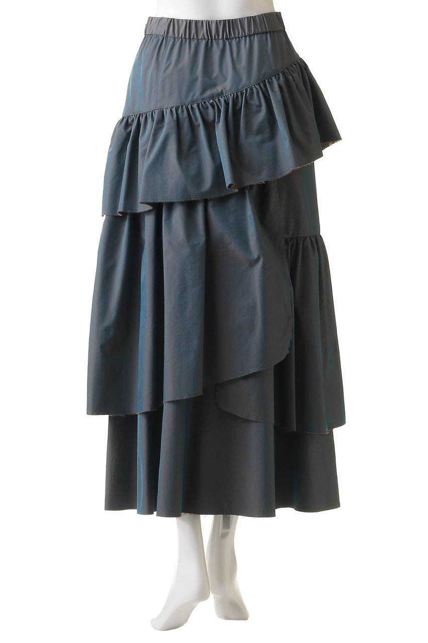 【メゾンスペシャル/MAISON SPECIAL】のFlare Tiered Skirt/フレアティアードスカート 人気、トレンドファッション・服の通販 founy(ファニー) 　ファッション　Fashion　レディースファッション　Fashion for Women　スカート　Skirts　ティアードスカート　Tiered Skirts　ロングスカート　Long Skirts / Maxi & Midi Skirts　コーティング　Coating, Coated Finish　シャンブレー　Chambray, Denim-Like Fabric　ティアードスカート　Tiered Skirt, Flounced Skirt　フェミニン　Feminine, Girly　フレア　Flare, Flared　ロング　Long, Long-Length　夏　Summer　エレガント 上品　Elegant　other-4|ID: prp329100004475175 ipo3291000000035334144