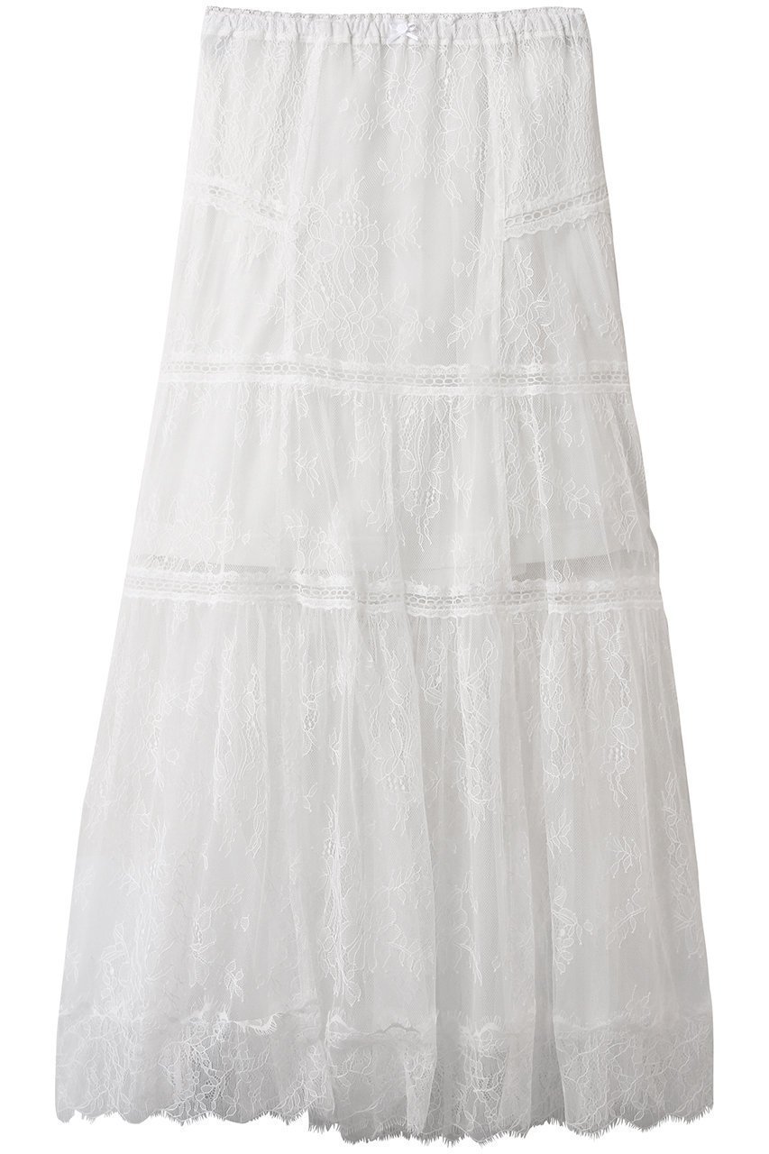 【メゾンスペシャル/MAISON SPECIAL】のLace Tiered Skirt/レースティアードスカート インテリア・キッズ・メンズ・レディースファッション・服の通販 founy(ファニー) 　ファッション　Fashion　レディースファッション　Fashion for Women　スカート　Skirts　ティアードスカート　Tiered Skirts　ロングスカート　Long Skirts / Maxi & Midi Skirts　シアー　Sheer, See-Through　ドレープ　Drape, Draping Fabric　マキシ　Maxi, Full Length　モチーフ　Motif, Design Theme　レース　Lace, Lace Fabric　ロング　Long, Long-Length　再入荷　Restock / Back in Stock　エレガント 上品　Elegant　WHT(ホワイト)|ID: prp329100004475180 ipo3291000000032845505