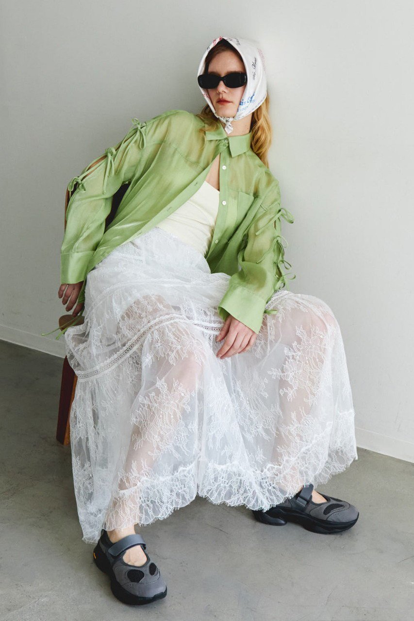 【メゾンスペシャル/MAISON SPECIAL】のLace Tiered Skirt/レースティアードスカート 人気、トレンドファッション・服の通販 founy(ファニー) 　ファッション　Fashion　レディースファッション　Fashion for Women　スカート　Skirts　ティアードスカート　Tiered Skirts　ロングスカート　Long Skirts / Maxi & Midi Skirts　シアー　Sheer, See-Through　ドレープ　Drape, Draping Fabric　マキシ　Maxi, Full Length　モチーフ　Motif, Design Theme　レース　Lace, Lace Fabric　ロング　Long, Long-Length　再入荷　Restock / Back in Stock　エレガント 上品　Elegant　other-7|ID: prp329100004475180 ipo3291000000032845539