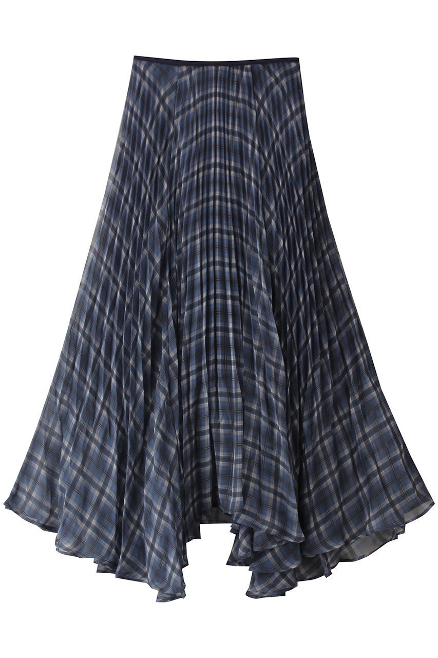 【メゾンスペシャル/MAISON SPECIAL】のCircular Pleated Plaid Skirt/サーキュラープリーツチェックスカート インテリア・キッズ・メンズ・レディースファッション・服の通販 founy(ファニー) 　ファッション　Fashion　レディースファッション　Fashion for Women　スカート　Skirts　ロングスカート　Long Skirts / Maxi & Midi Skirts　アクセサリー　Fashion Accessories　アンダー　Underwear Essentials　シアー　Sheer, See-Through　シフォン　Chiffon, Lightweight Fabric　シンプル　Simple, Minimal　タンク　Tank Top, Sleeveless Top　チェック　Check, Plaid, Tartan　チューブ　Tube, Tube Top　デニム　Denim, Jeans Material　プリント　Print, Printed Pattern　プリーツ　Pleats, Pleated　ロング　Long, Long-Length　おすすめ　Recommended / Our Picks　夏　Summer　BLU(ブルー)|ID: prp329100004475181 ipo3291000000032806992