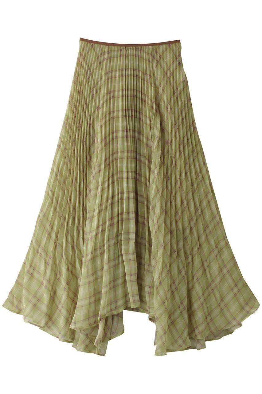 【メゾンスペシャル/MAISON SPECIAL】のCircular Pleated Plaid Skirt/サーキュラープリーツチェックスカート インテリア・キッズ・メンズ・レディースファッション・服の通販 founy(ファニー) 　ファッション　Fashion　レディースファッション　Fashion for Women　スカート　Skirts　ロングスカート　Long Skirts / Maxi & Midi Skirts　アクセサリー　Fashion Accessories　アンダー　Underwear Essentials　シアー　Sheer, See-Through　シフォン　Chiffon, Lightweight Fabric　シンプル　Simple, Minimal　タンク　Tank Top, Sleeveless Top　チェック　Check, Plaid, Tartan　チューブ　Tube, Tube Top　デニム　Denim, Jeans Material　プリント　Print, Printed Pattern　プリーツ　Pleats, Pleated　ロング　Long, Long-Length　おすすめ　Recommended / Our Picks　夏　Summer　GRN(グリーン)|ID: prp329100004475181 ipo3291000000032806993