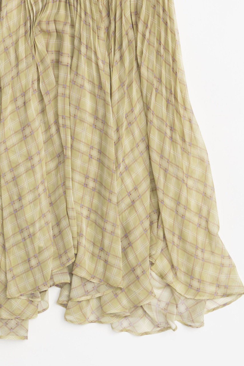 【メゾンスペシャル/MAISON SPECIAL】のCircular Pleated Plaid Skirt/サーキュラープリーツチェックスカート 人気、トレンドファッション・服の通販 founy(ファニー) 　ファッション　Fashion　レディースファッション　Fashion for Women　スカート　Skirts　ロングスカート　Long Skirts / Maxi & Midi Skirts　アクセサリー　Fashion Accessories　アンダー　Underwear Essentials　シアー　Sheer, See-Through　シフォン　Chiffon, Lightweight Fabric　シンプル　Simple, Minimal　タンク　Tank Top, Sleeveless Top　チェック　Check, Plaid, Tartan　チューブ　Tube, Tube Top　デニム　Denim, Jeans Material　プリント　Print, Printed Pattern　プリーツ　Pleats, Pleated　ロング　Long, Long-Length　おすすめ　Recommended / Our Picks　夏　Summer　other-7|ID: prp329100004475181 ipo3291000000032806999