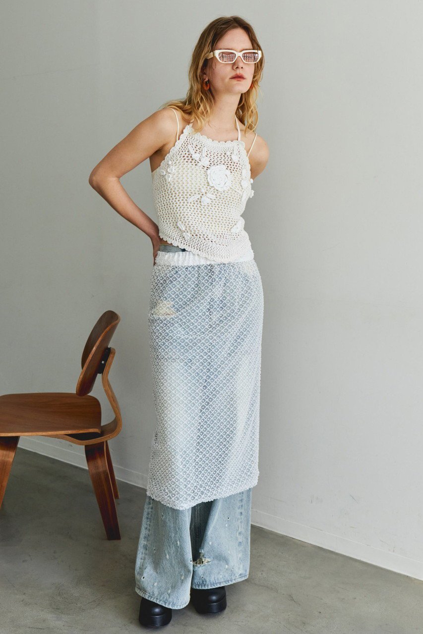 【メゾンスペシャル/MAISON SPECIAL】のPearl Beaded Skirt/パールビーズスカート 人気、トレンドファッション・服の通販 founy(ファニー) 　ファッション　Fashion　レディースファッション　Fashion for Women　スカート　Skirts　ロングスカート　Long Skirts / Maxi & Midi Skirts　チュール　Tulip, Tulip Motif　デニム　Denim, Jeans Material　パール　Pearl, Pearl Accent　ロング　Long, Long-Length　おすすめ　Recommended / Our Picks　夏　Summer　エレガント 上品　Elegant　other-8|ID: prp329100004475189 ipo3291000000032808430