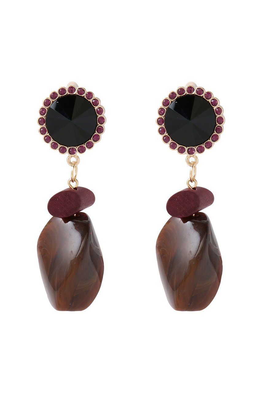 【アドーア/ADORE】のマーブルアクリルストレプトイヤリング インテリア・キッズ・メンズ・レディースファッション・服の通販 founy(ファニー) 　ファッション　Fashion　レディースファッション　Fashion for Women　ジュエリー　Jewelry　ファッションリング　Fashion Rings　イヤリング・フープ・ドロップタイプ　Hoop, Drop & Clip Earrings　イヤリング　Earrings　シンプル　Simple, Minimal　フォルム　Silhouette, Form　マーブル　Marble, Marble Pattern　モダン　Modern, Contemporary　エレガント 上品　Elegant　再入荷　Restock / Back in Stock　ブラウン|ID: prp329100004475199 ipo3291000000034988384