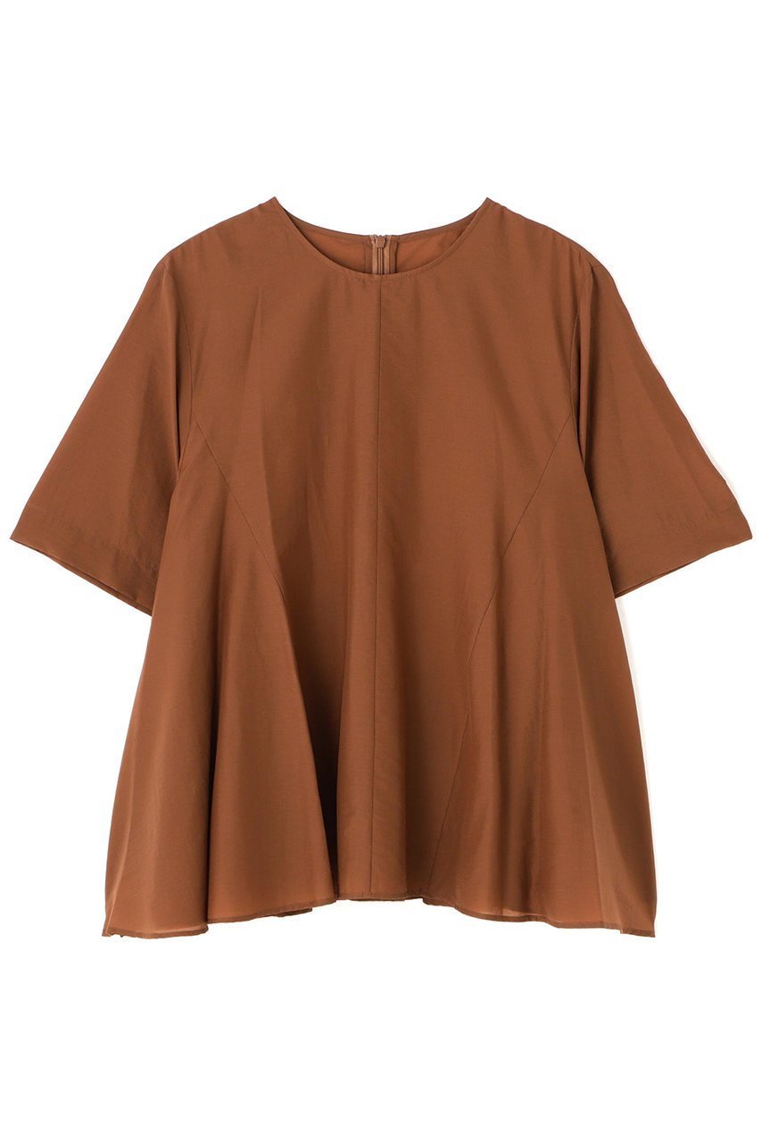 【アドーア/ADORE】のコットンナイロンタフタブラウス インテリア・キッズ・メンズ・レディースファッション・服の通販 founy(ファニー) 　ファッション　Fashion　レディースファッション　Fashion for Women　トップス・カットソー　Cut & Sew Tops　シャツ・ブラウス・オフィスカジュアル　Elegant Blouses & Button-Ups　ショート　Short, Short Length　シンプル　Simple, Minimal　スリーブ　Sleeve, Long Sleeve / Short Sleeve　セットアップ　Set-Up, Coordinated Outfit　フレア　Flare, Flared　エレガント 上品　Elegant　夏　Summer　ブラウン|ID: prp329100004475209 ipo3291000000032813828