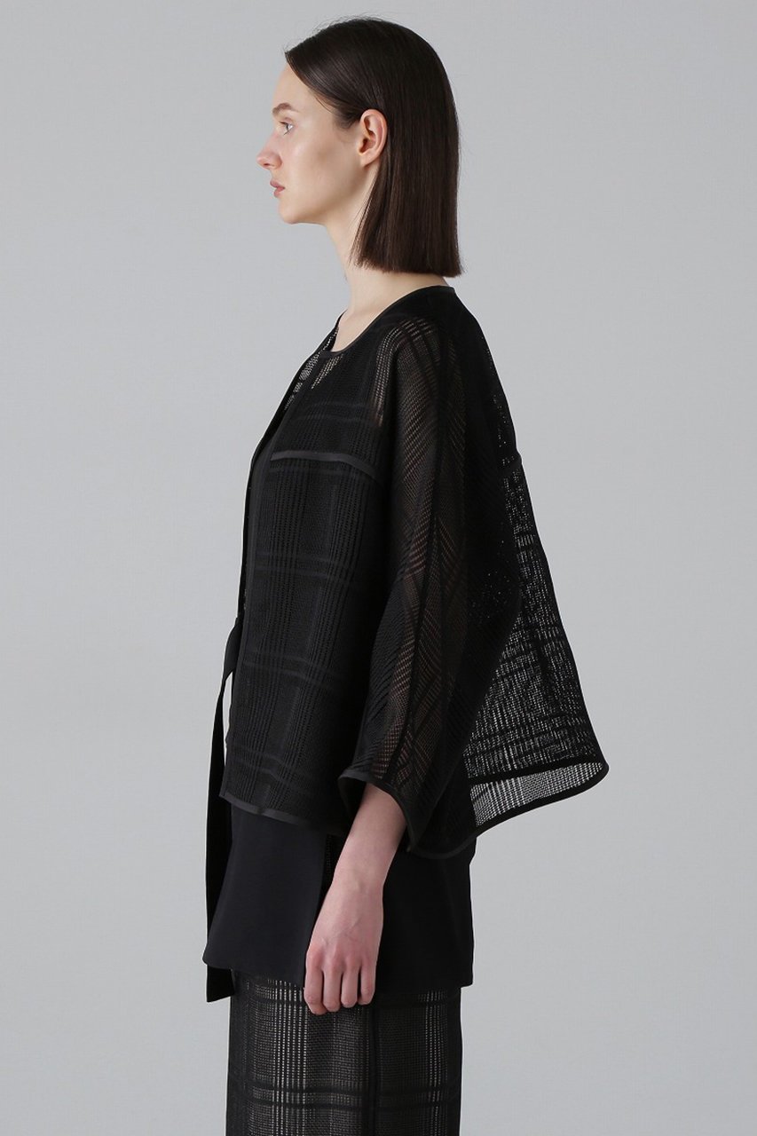 【アドーア/ADORE】のレノクロスチェックジャケット 人気、トレンドファッション・服の通販 founy(ファニー) 　ファッション　Fashion　レディースファッション　Fashion for Women　アウター　Coat / Outerwear Collection　レディースジャケット・軽アウター　Jackets　グログラン　Grosgrain, Grosgrain Ribbon　ジャケット　Jacket, Outerwear　チェック　Check, Plaid, Tartan　パイピング　Piping, Trim Design　メッシュ　Mesh, Net Fabric　エレガント 上品　Elegant　other-2|ID: prp329100004475210 ipo3291000000036923089