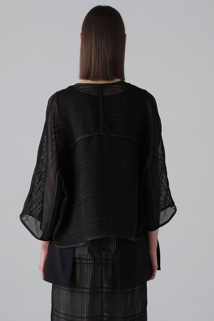 【アドーア/ADORE】のレノクロスチェックジャケット 人気、トレンドファッション・服の通販 founy(ファニー) 　ファッション　Fashion　レディースファッション　Fashion for Women　アウター　Coat / Outerwear Collection　レディースジャケット・軽アウター　Jackets　グログラン　Grosgrain, Grosgrain Ribbon　ジャケット　Jacket, Outerwear　チェック　Check, Plaid, Tartan　パイピング　Piping, Trim Design　メッシュ　Mesh, Net Fabric　エレガント 上品　Elegant　other-3|ID: prp329100004475210 ipo3291000000036923091