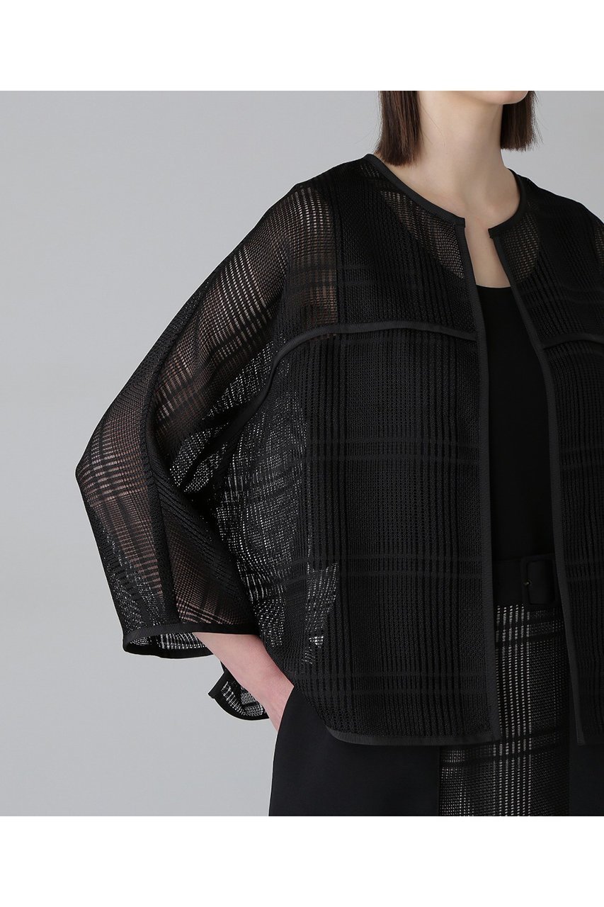 【アドーア/ADORE】のレノクロスチェックジャケット 人気、トレンドファッション・服の通販 founy(ファニー) 　ファッション　Fashion　レディースファッション　Fashion for Women　アウター　Coat / Outerwear Collection　レディースジャケット・軽アウター　Jackets　グログラン　Grosgrain, Grosgrain Ribbon　ジャケット　Jacket, Outerwear　チェック　Check, Plaid, Tartan　パイピング　Piping, Trim Design　メッシュ　Mesh, Net Fabric　エレガント 上品　Elegant　other-5|ID: prp329100004475210 ipo3291000000036923095