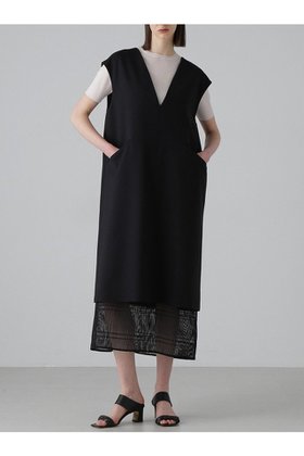 【アドーア/ADORE】のレノクロスチェックワンピース 人気、トレンドファッション・服の通販 founy(ファニー) ファッション Fashion レディースファッション WOMEN ワンピース Dress チュニック Tunic カットソー Cut And Sew チェック Check チュニック Tunic レース Race ロング Long 無地 Plain Color |ID:prp329100004475211