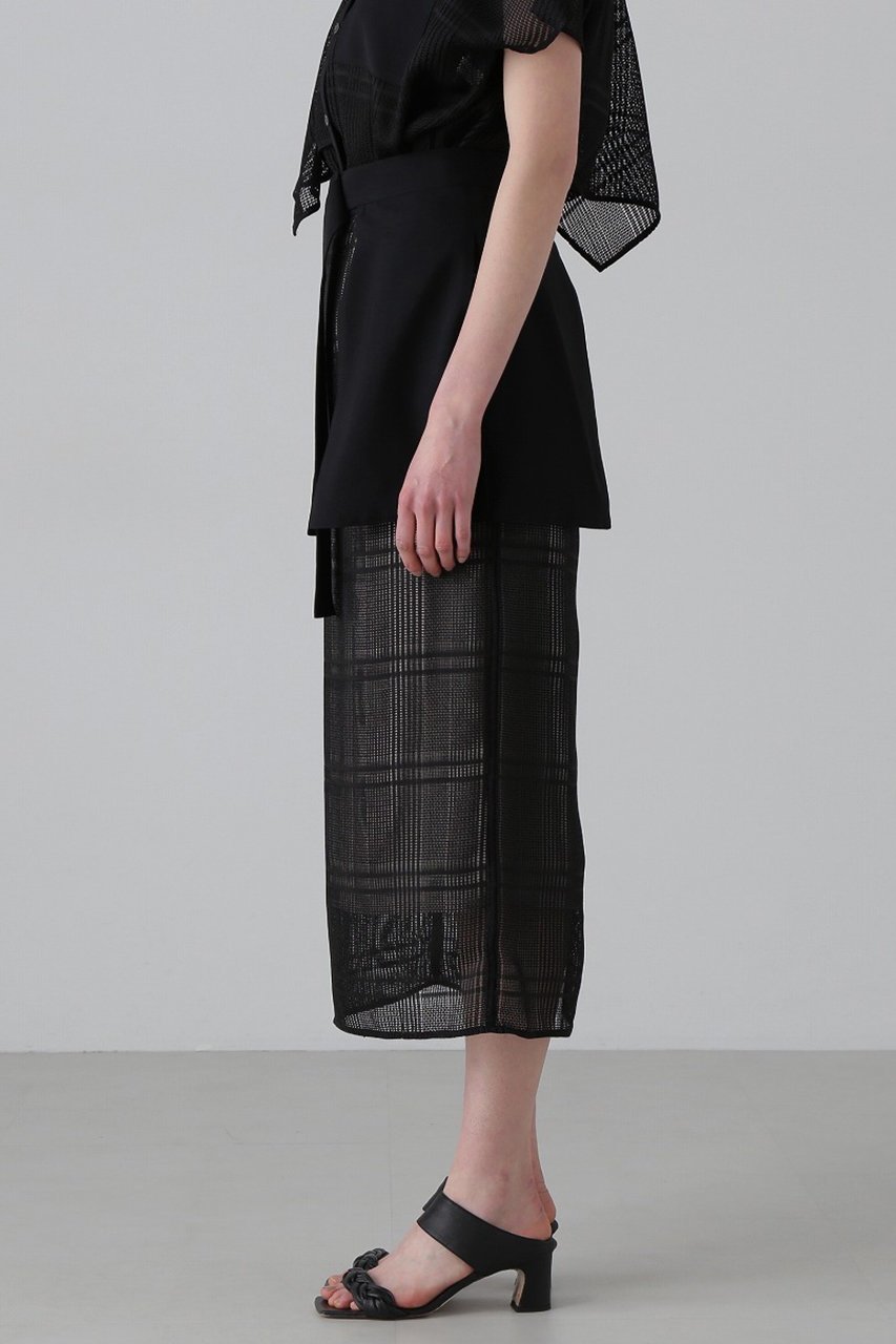 【アドーア/ADORE】のレノクロスチェックスカート 人気、トレンドファッション・服の通販 founy(ファニー) 　ファッション　Fashion　レディースファッション　Fashion for Women　スカート　Skirts　スリット　Slit, Slit Detail　チェック　Check, Plaid, Tartan　ポケット　Pocket, Pocket Detail　エレガント 上品　Elegant　無地　Plain, Solid Color　other-2|ID: prp329100004475212 ipo3291000000032813850
