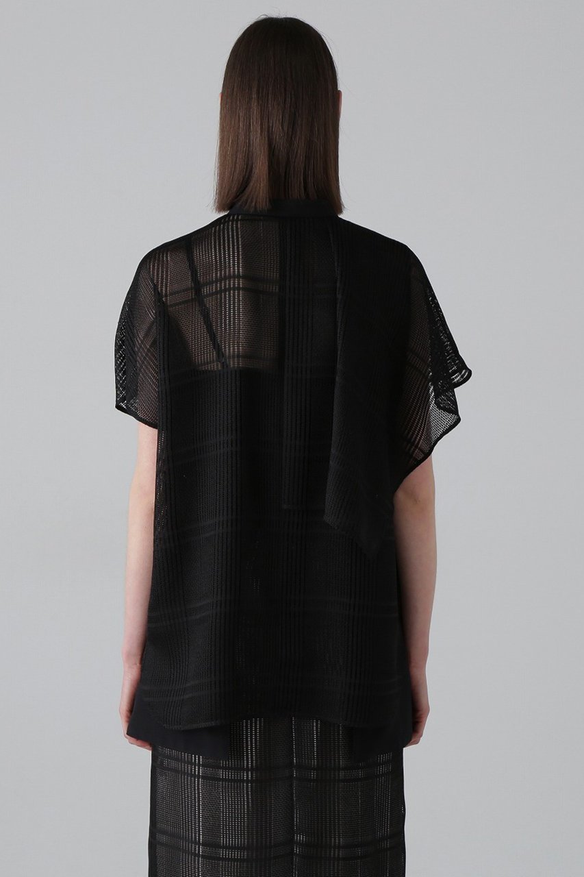 【アドーア/ADORE】のレノクロスチェックブラウス 人気、トレンドファッション・服の通販 founy(ファニー) 　ファッション　Fashion　レディースファッション　Fashion for Women　トップス・カットソー　Cut & Sew Tops　シャツ・ブラウス・オフィスカジュアル　Elegant Blouses & Button-Ups　ショート　Short, Short Length　スリーブ　Sleeve, Long Sleeve / Short Sleeve　チェック　Check, Plaid, Tartan　ヘムライン　Hemline, Bottom Cut　ポケット　Pocket, Pocket Detail　エレガント 上品　Elegant　無地　Plain, Solid Color　other-2|ID: prp329100004475213 ipo3291000000032813858