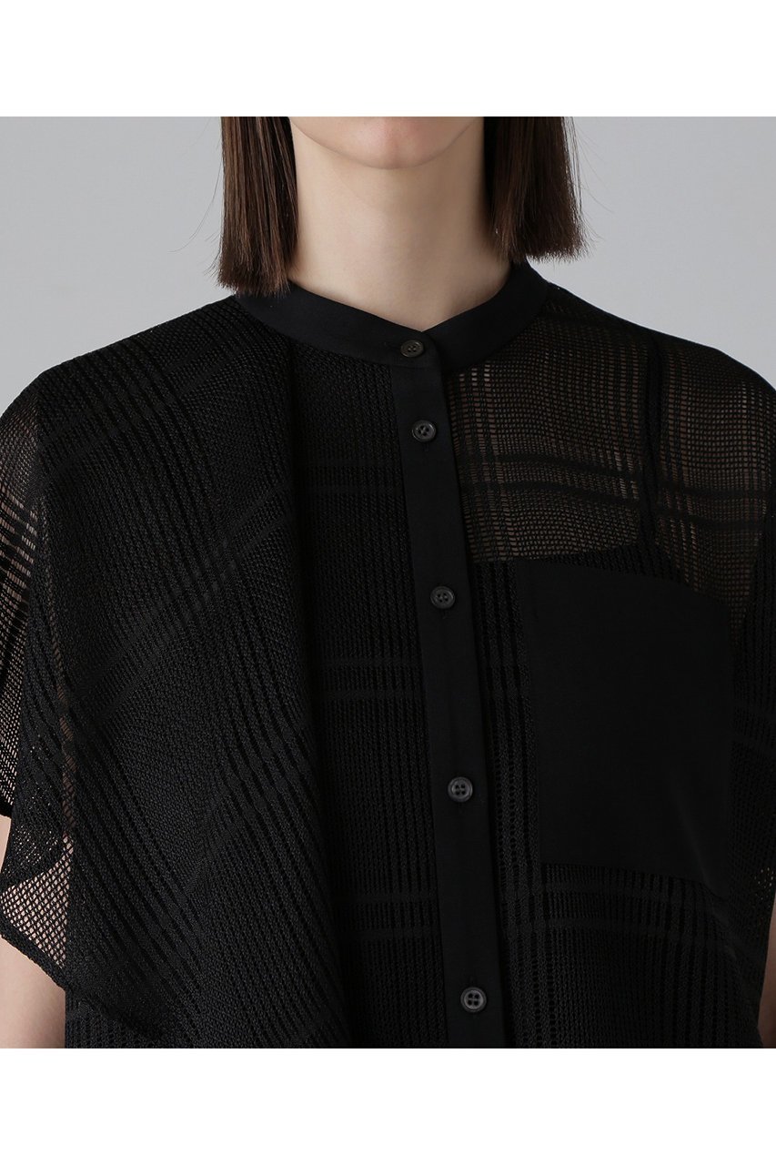 【アドーア/ADORE】のレノクロスチェックブラウス 人気、トレンドファッション・服の通販 founy(ファニー) 　ファッション　Fashion　レディースファッション　Fashion for Women　トップス・カットソー　Cut & Sew Tops　シャツ・ブラウス・オフィスカジュアル　Elegant Blouses & Button-Ups　ショート　Short, Short Length　スリーブ　Sleeve, Long Sleeve / Short Sleeve　チェック　Check, Plaid, Tartan　ヘムライン　Hemline, Bottom Cut　ポケット　Pocket, Pocket Detail　エレガント 上品　Elegant　無地　Plain, Solid Color　other-3|ID: prp329100004475213 ipo3291000000032813859