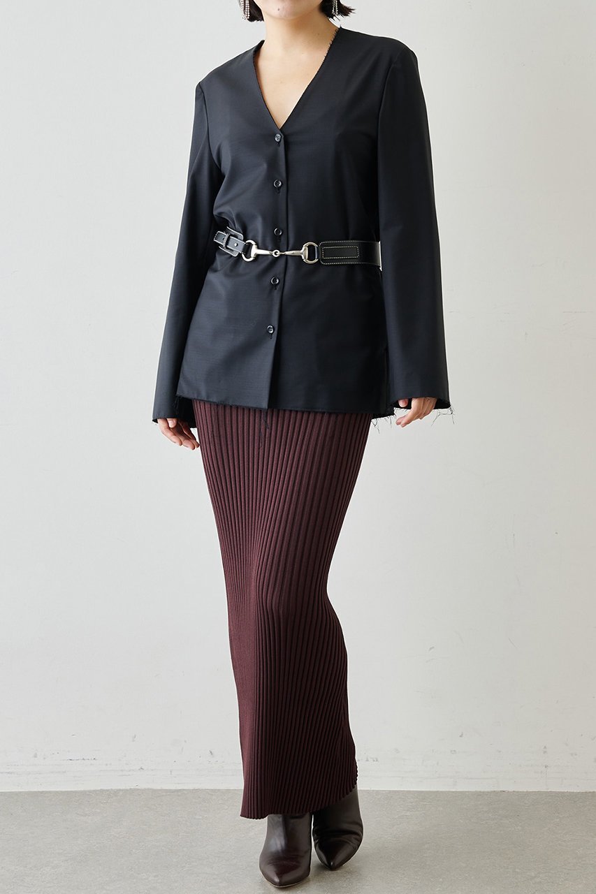 【ウィムガゼット/Whim Gazette】のニットフィットスカート インテリア・キッズ・メンズ・レディースファッション・服の通販 founy(ファニー) 　ファッション　Fashion　レディースファッション　Fashion for Women　スカート　Skirts　ロングスカート　Long Skirts / Maxi & Midi Skirts　エレガント 上品　Elegant　クリスタル　Crystal, Swarovski　シンプル　Simple, Minimal　定番　Standard, Basic Item　人気　Popular, Best Seller　フレア　Flare, Flared　ロング　Long, Long-Length　ブラウン|ID: prp329100004475214 ipo3291000000032810658