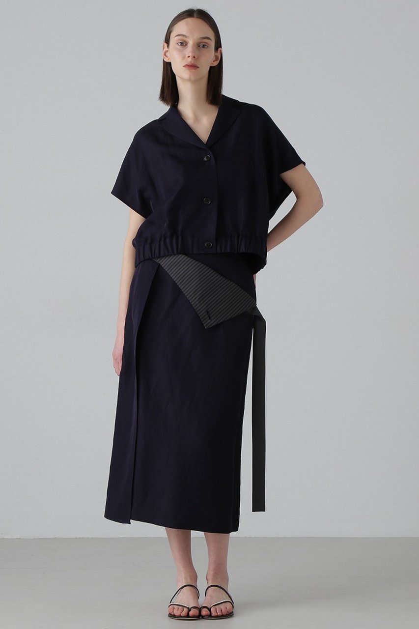 【アドーア/ADORE】のシルキープレーンクロススカート 人気、トレンドファッション・服の通販 founy(ファニー) 　ファッション　Fashion　レディースファッション　Fashion for Women　スカート　Skirts　ロングスカート　Long Skirts / Maxi & Midi Skirts　シンプル　Simple, Minimal　ジャケット　Jacket, Outerwear　ストライプ　Stripe, Striped Pattern　セットアップ　Set-Up, Coordinated Outfit　ロング　Long, Long-Length　エレガント 上品　Elegant　再入荷　Restock / Back in Stock　無地　Plain, Solid Color　other-2|ID: prp329100004475216 ipo3291000000034990720