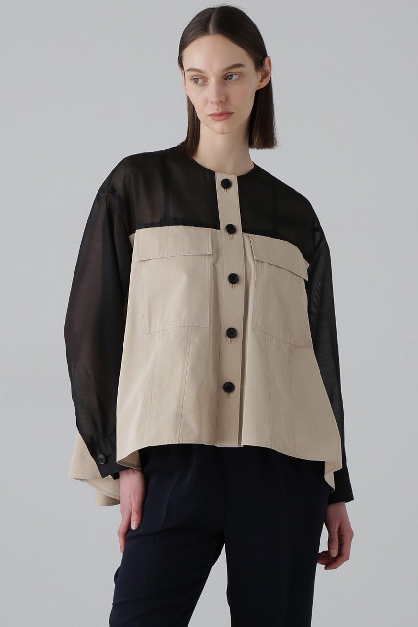 【アドーア/ADORE】のハイマルチタフタジャケット インテリア・キッズ・メンズ・レディースファッション・服の通販 founy(ファニー) 　ファッション　Fashion　レディースファッション　Fashion for Women　アウター　Coat / Outerwear Collection　レディースジャケット・軽アウター　Jackets　シアー　Sheer, See-Through　ジャケット　Jacket, Outerwear　タフタ　Taffeta, Structured Fabric　フレア　Flare, Flared　夏　Summer　春　Spring　S/S・春夏　SS, Spring/Summer, Warm Season　ベージュ|ID: prp329100004475218 ipo3291000000036083690