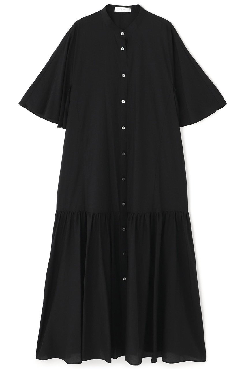 【アドーア/ADORE】のコットンナイロンタフタワンピース インテリア・キッズ・メンズ・レディースファッション・服の通販 founy(ファニー) 　ファッション　Fashion　レディースファッション　Fashion for Women　ワンピース　Dresses　チュニック　Tunic Tops & Dresses　2024年　2024　2024春夏・S/S　Spring/Summer 2024 SS24　ギャザー　Gathered, Ruffled　タフタ　Taffeta, Structured Fabric　チュニック　Tunic, Long Top　ドレス　Dress, One-Piece　バランス　Balance, Style Balance　フェミニン　Feminine, Girly　フレア　Flare, Flared　ロング　Long, Long-Length　人気　Popular, Best Seller　今季　This Season, Current Season　夏　Summer　ブラック|ID: prp329100004475221 ipo3291000000035344614