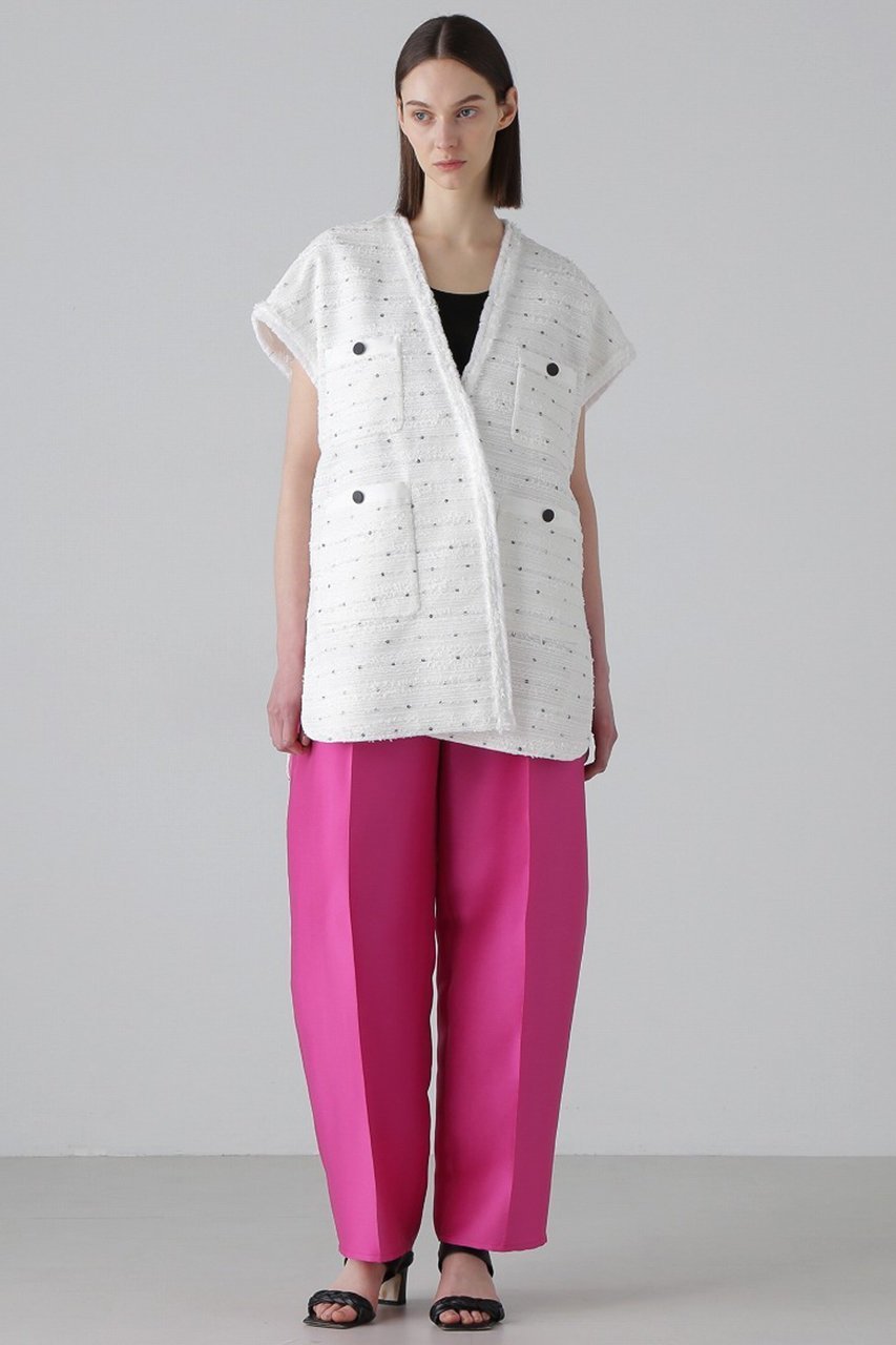 【アドーア/ADORE】のシルキーダブルクロスパンツ 人気、トレンドファッション・服の通販 founy(ファニー) 　ファッション　Fashion　レディースファッション　Fashion for Women　パンツ　Pants & Trousers　シルク　Silk, 100% Silk　テーパード　Tapered, Tapered Pants　フィット　Fit, Slim Fit　リラックス　Relax, Relaxed Fit　ルーズ　Loose, Oversized　再入荷　Restock / Back in Stock　other-8|ID: prp329100004477212 ipo3291000000034990968