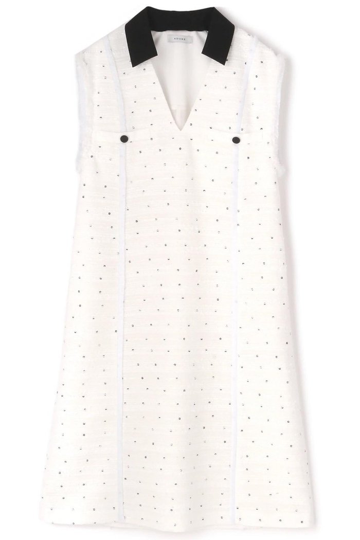 【アドーア/ADORE】のフラワースパングルツィードワンピース インテリア・キッズ・メンズ・レディースファッション・服の通販 founy(ファニー) https://founy.com/ ファッション Fashion レディースファッション Fashion for Women ワンピース Dresses チュニック Tunic Tops & Dresses スパンコール Sequins, Sequin Embellishment チュニック Tunic, Long Top ツイード Twill, Twill Weave ドレス Dress, One-Piece 再入荷 Restock / Back in Stock |ID: prp329100004477214 ipo3291000000034990979