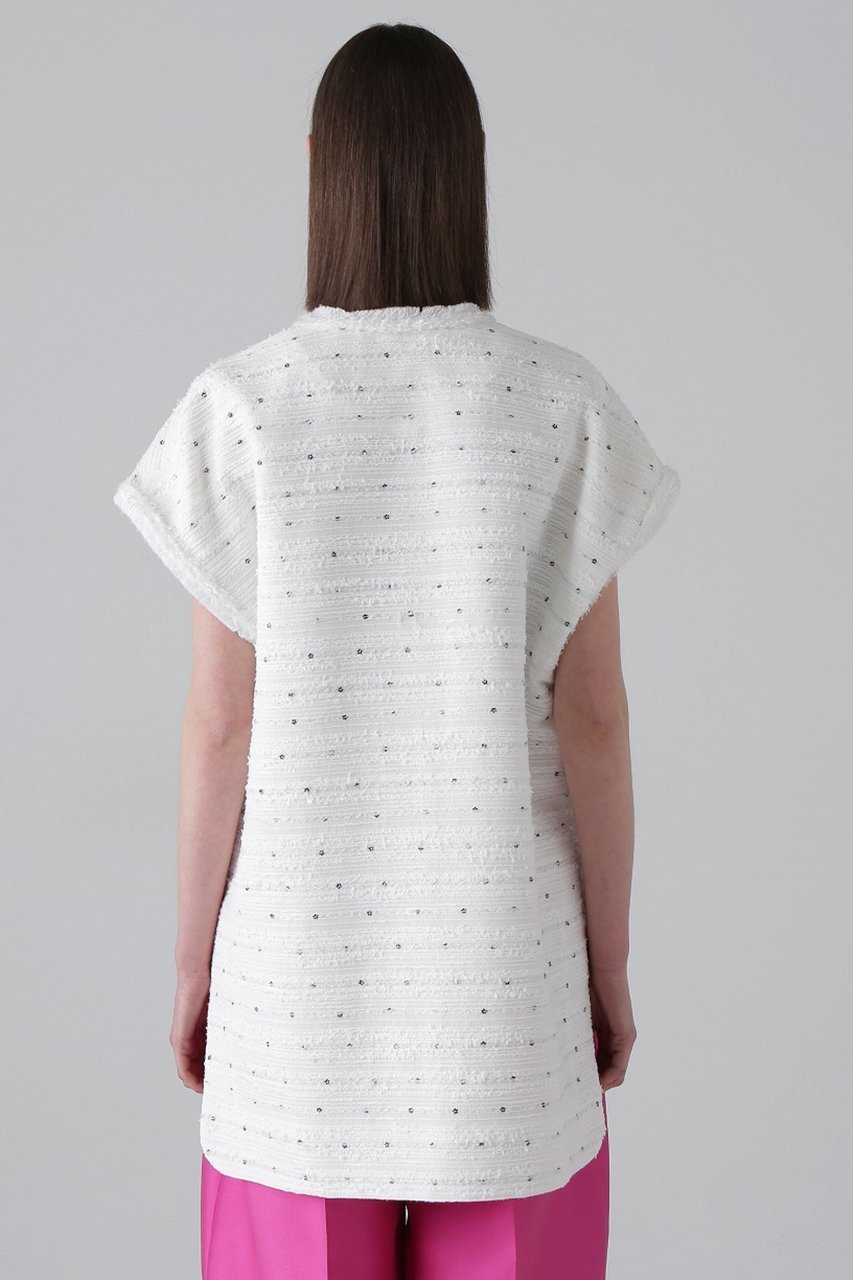 【アドーア/ADORE】のフラワースパングルツィードジャケット 人気、トレンドファッション・服の通販 founy(ファニー) 　ファッション　Fashion　レディースファッション　Fashion for Women　アウター　Coat / Outerwear Collection　レディースジャケット・軽アウター　Jackets　インナー　Innerwear　クラシック　Classic, Timeless Style　シンプル　Simple, Minimal　ジャケット　Jacket, Outerwear　スパンコール　Sequins, Sequin Embellishment　ツイード　Twill, Twill Weave　パッチ　Patch, Appliqué　フラワー　Flower, Floral　ボトム　Bottoms, Lower Wear　ポケット　Pocket, Pocket Detail　ラウンド　Round, Round Neck　ルーズ　Loose, Oversized　other-3|ID: prp329100004477215 ipo3291000000034990985